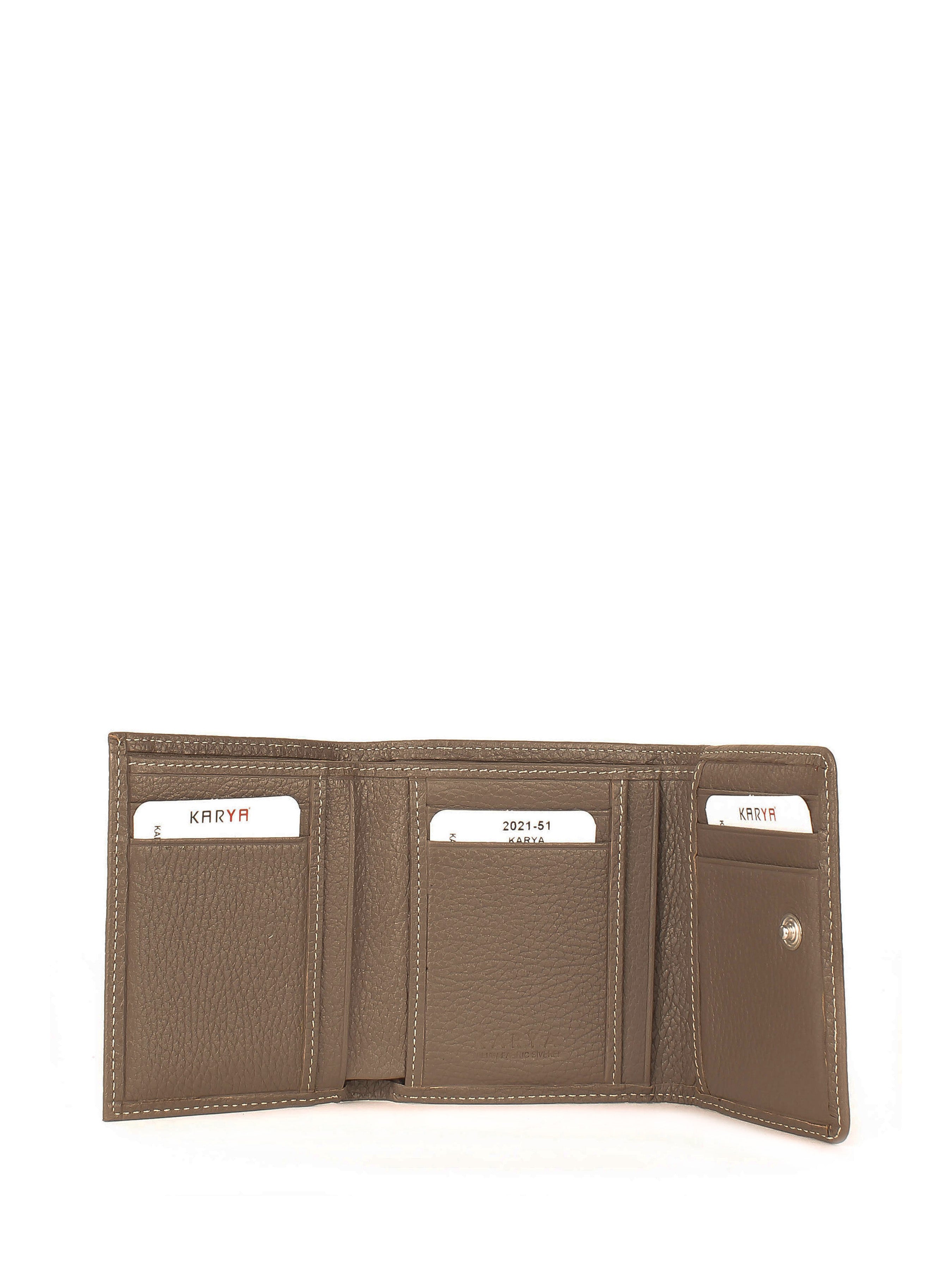 Cartera de piel italiana Gris 2021-51