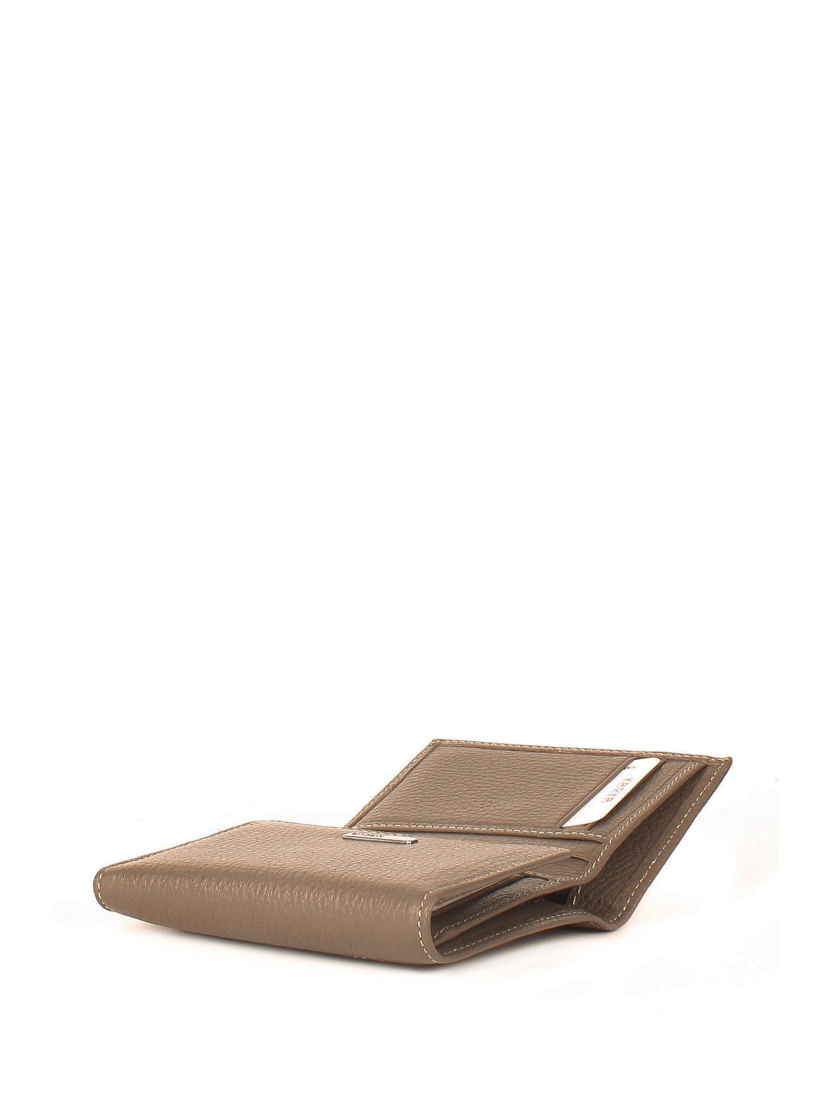 Cartera de piel italiana Gris 2021-51