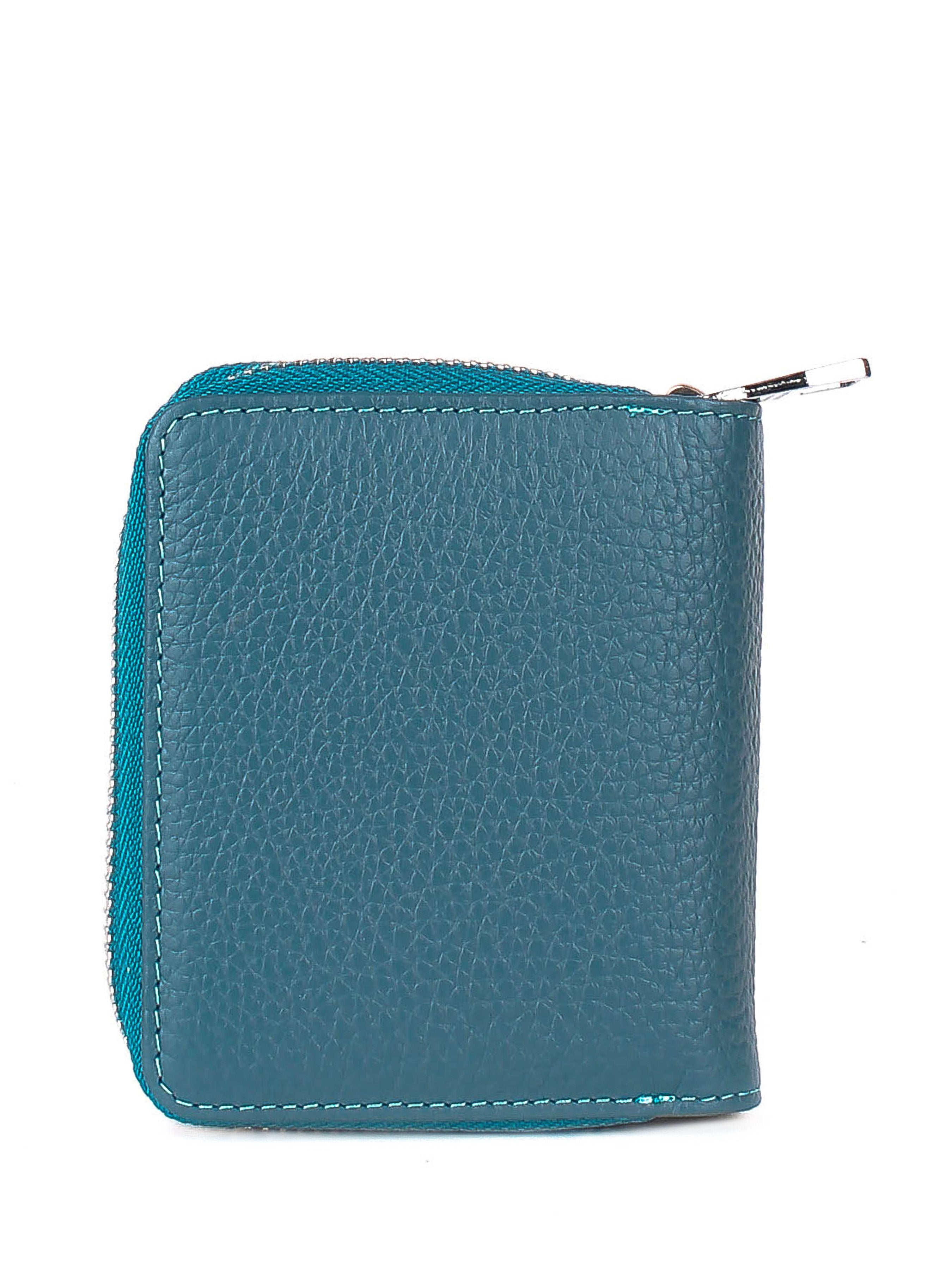 Cartera de piel italiana Темно блакитний 2012-093