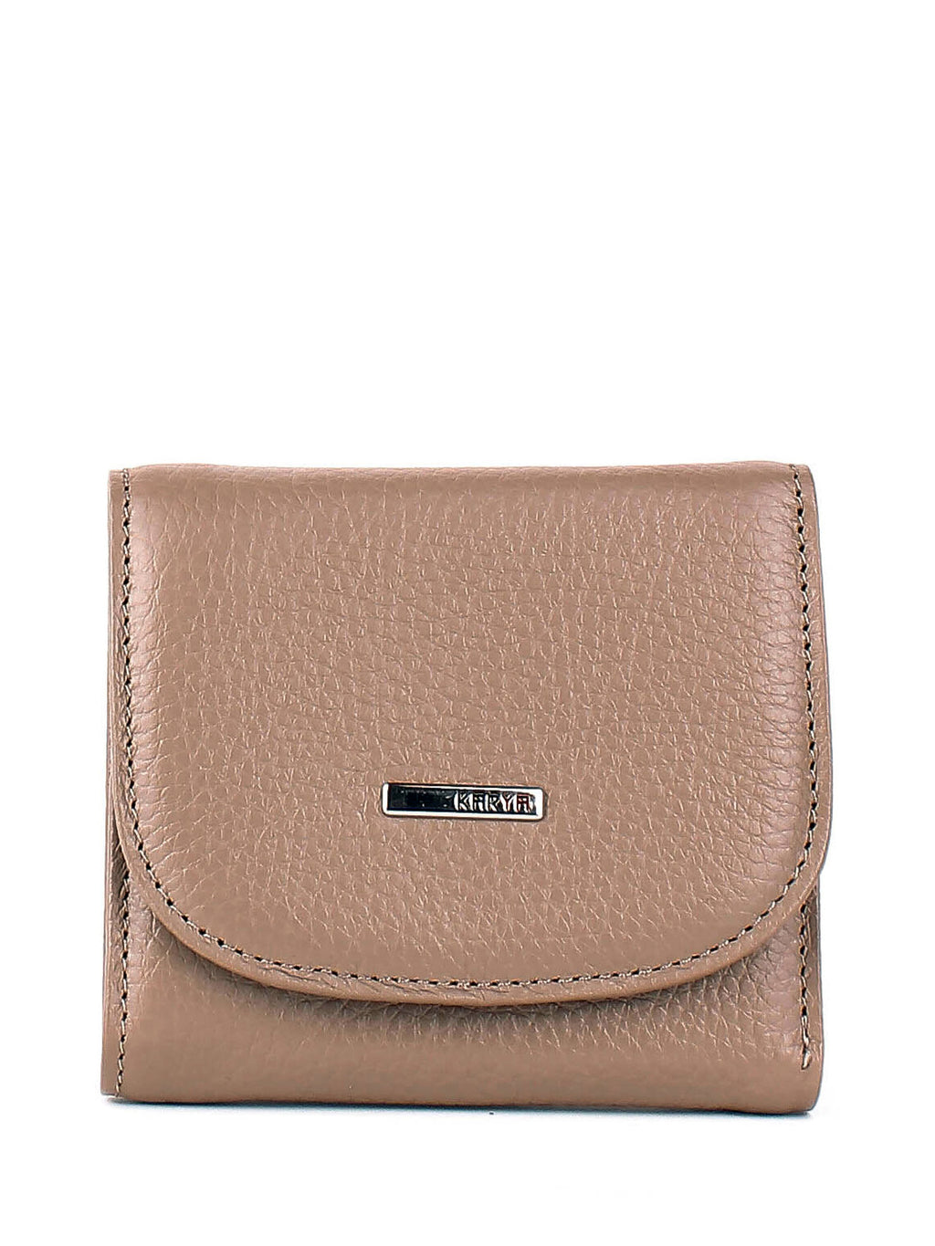 Cartera de piel italiana Gris 2019-51