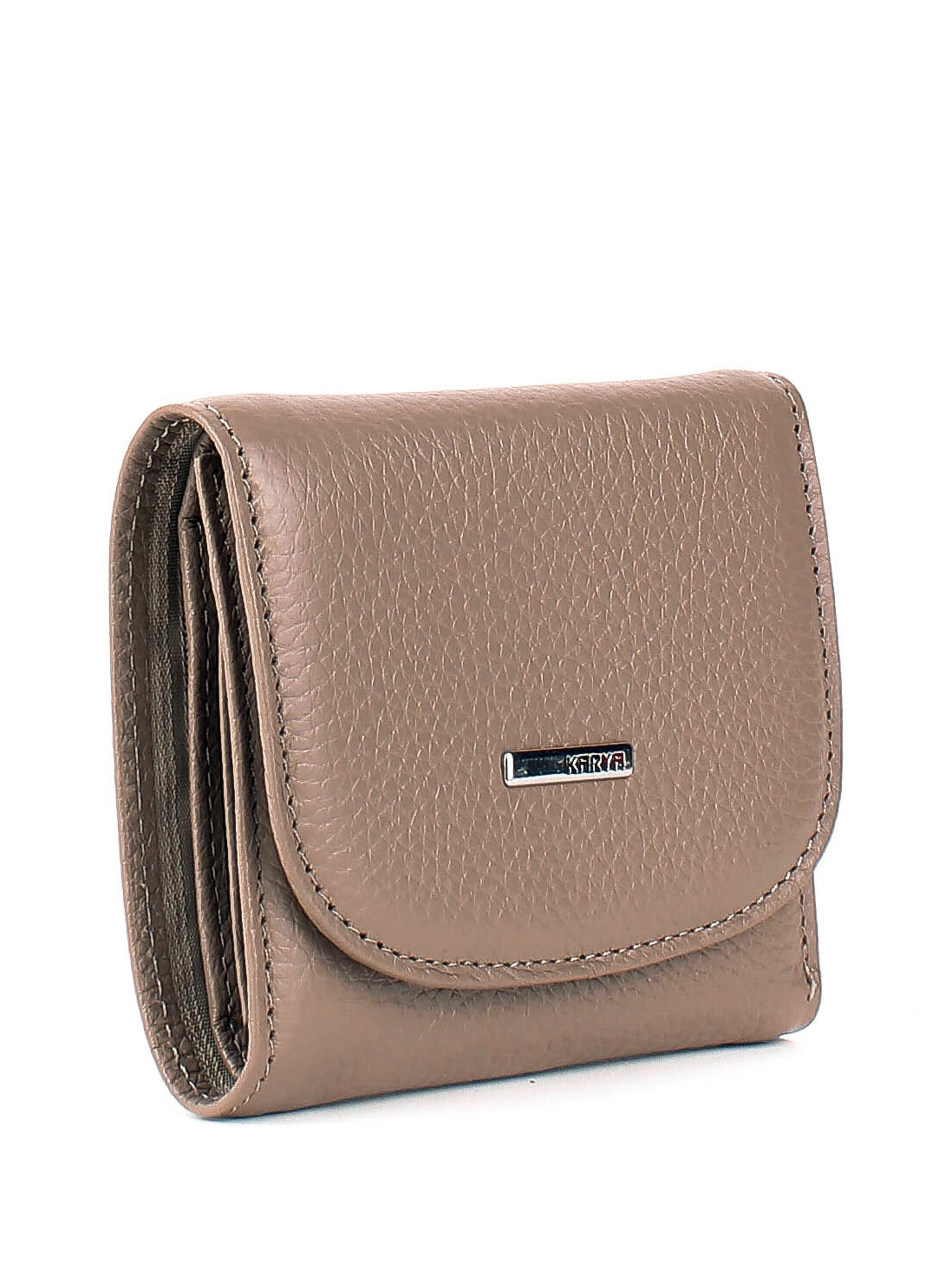 Cartera de piel italiana Gris 2019-51