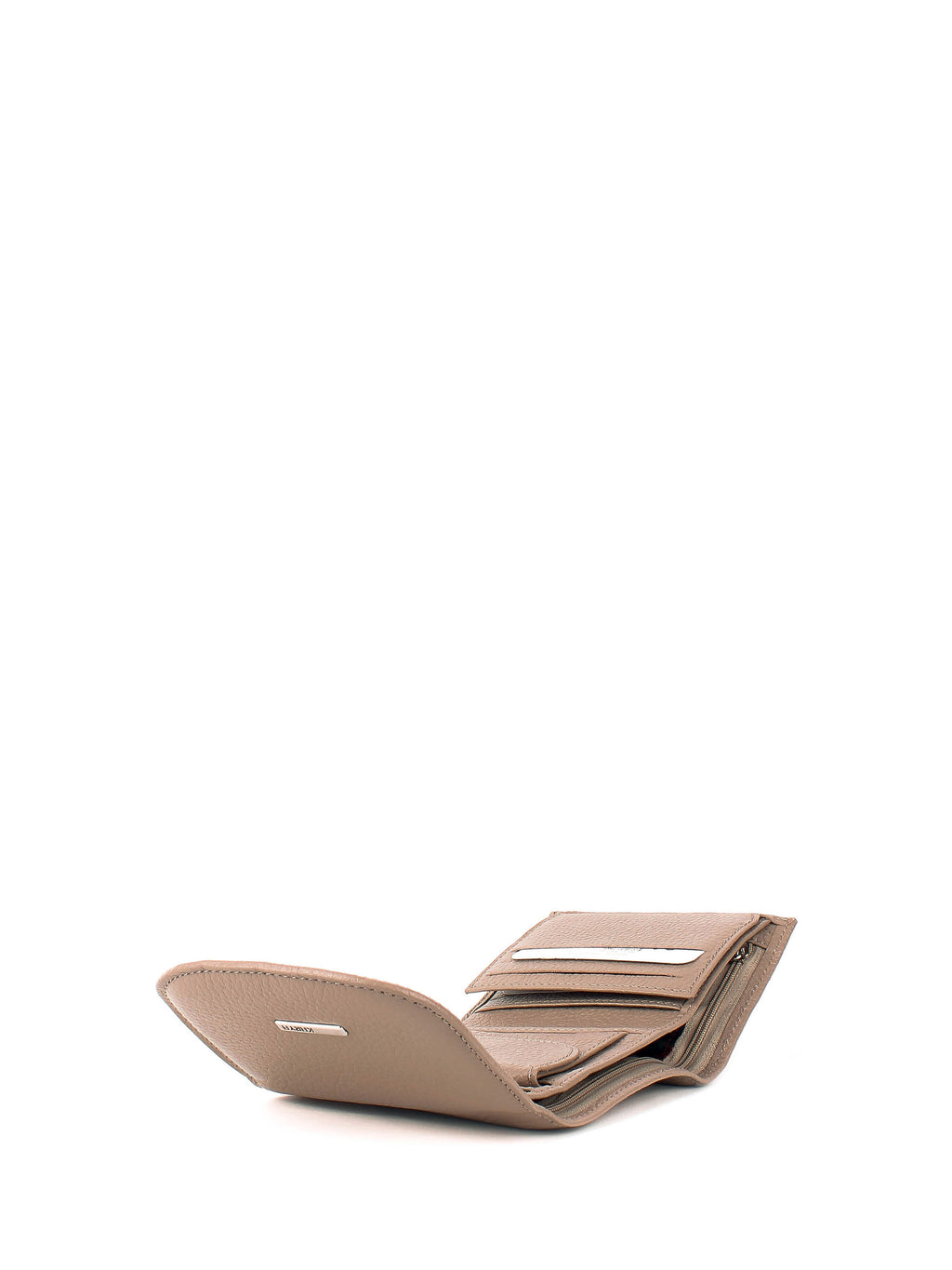 Cartera de piel italiana Gris 2019-51