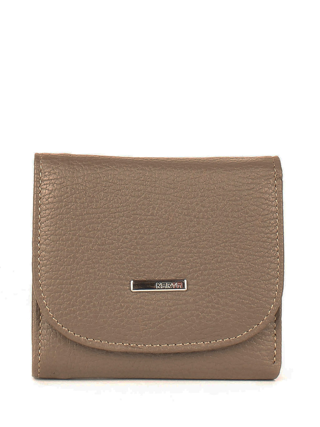 Cartera de piel italiana Gris 2019-51