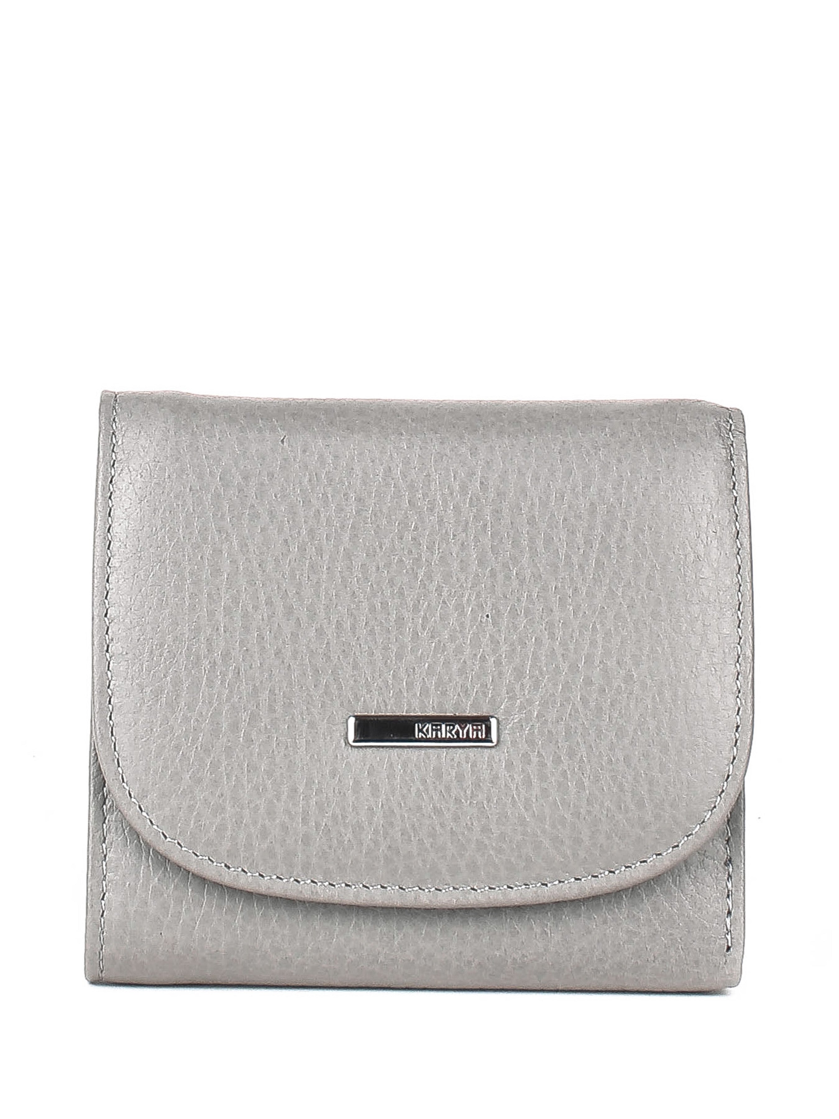 Cartera de piel italiana Gris 2019-098