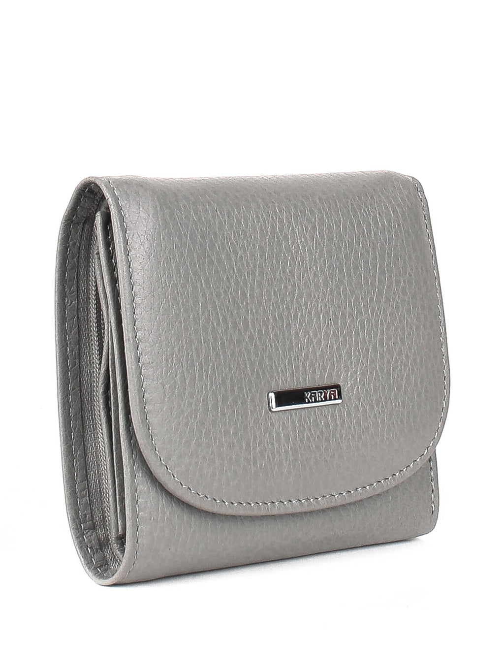 Cartera de piel italiana Gris 2019-098