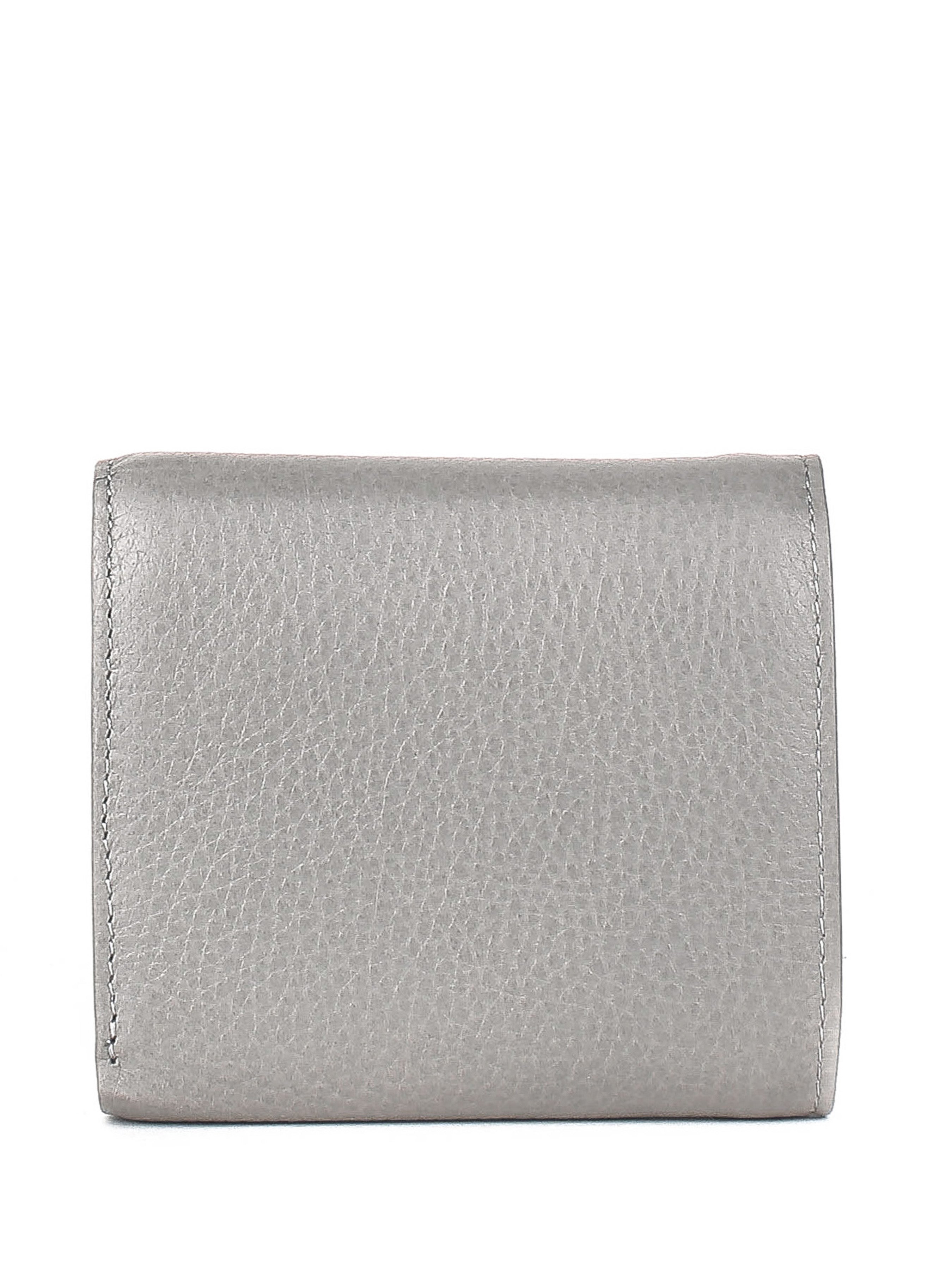 Cartera de piel italiana Gris 2019-098