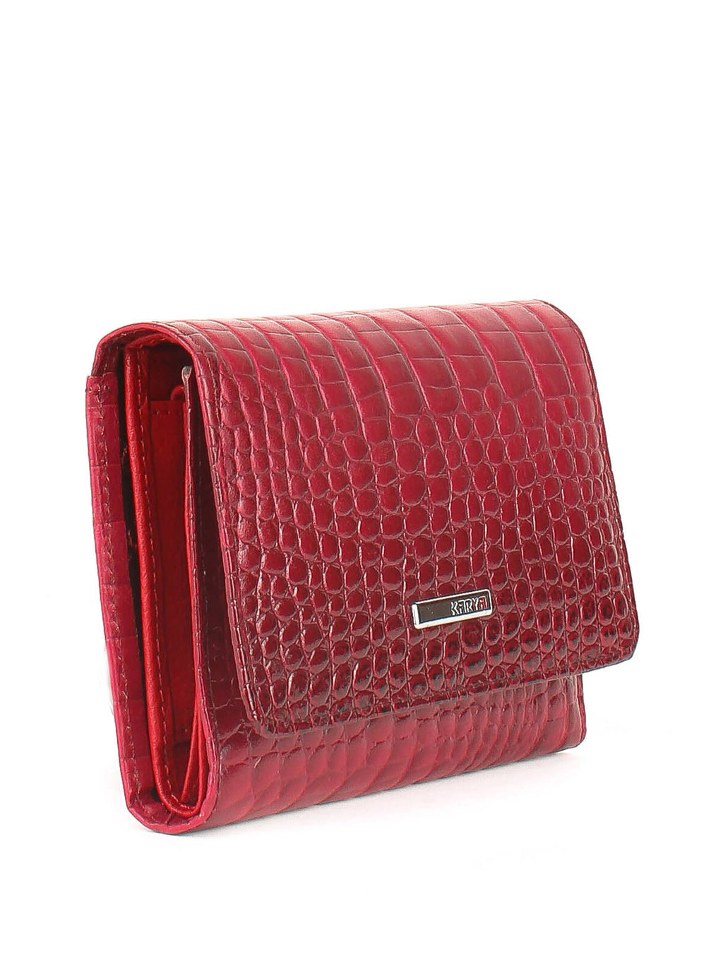 Cartera de piel italiana Rojo 2018-507