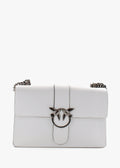 Bandolera de piel italiana Blanco 1711-16-31