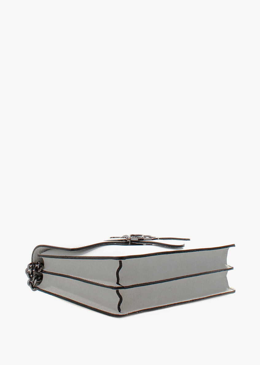 Bandolera de piel italiana Blanco 1711-16-31