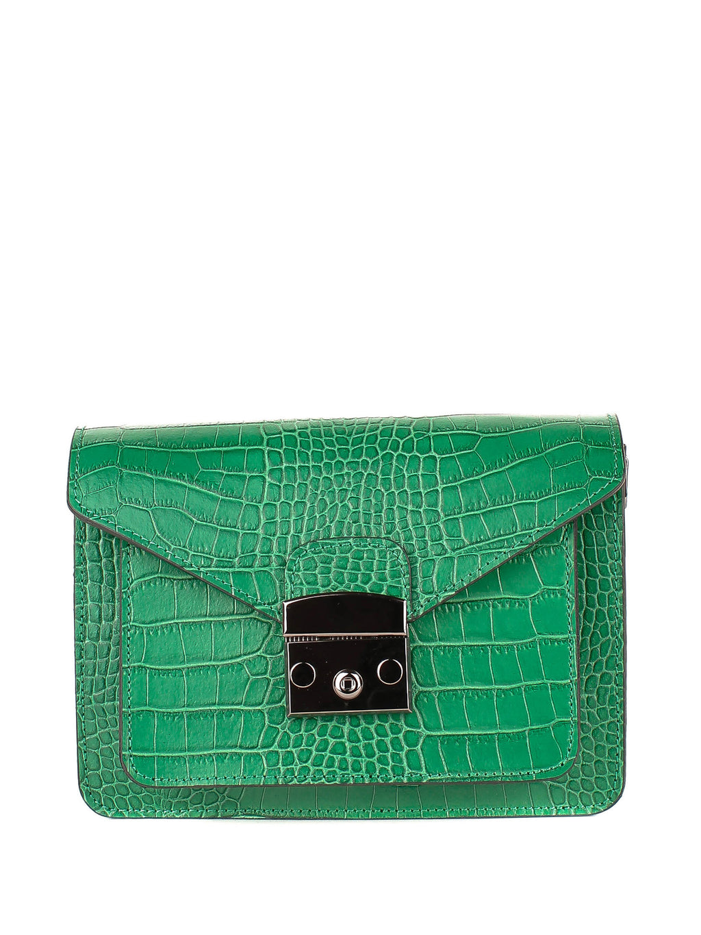 Bandolera de piel italiana Verde 5844-08-36