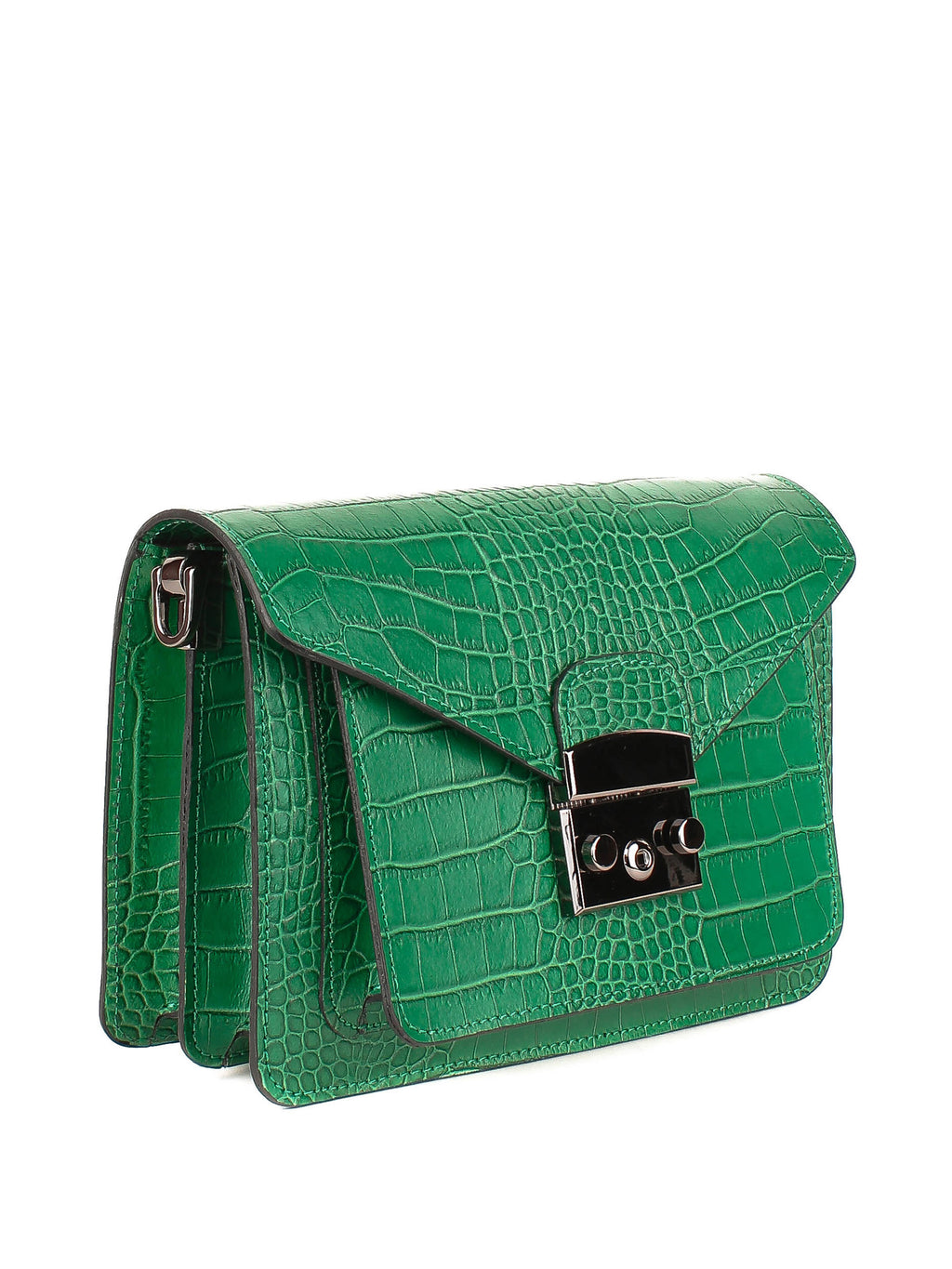 Bandolera de piel italiana Verde 5844-08-36