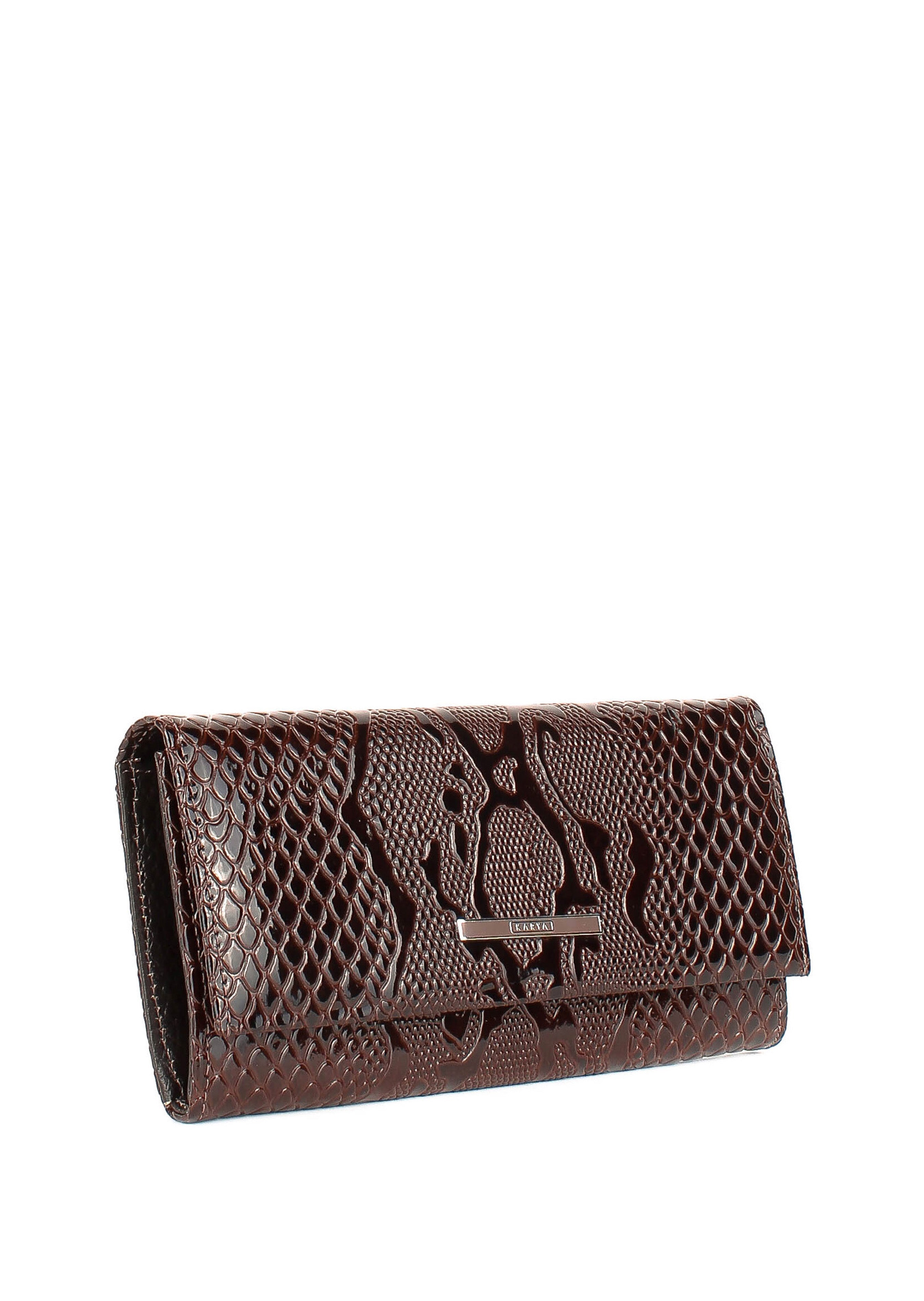 Cartera de piel italiana Marrón 1071-015