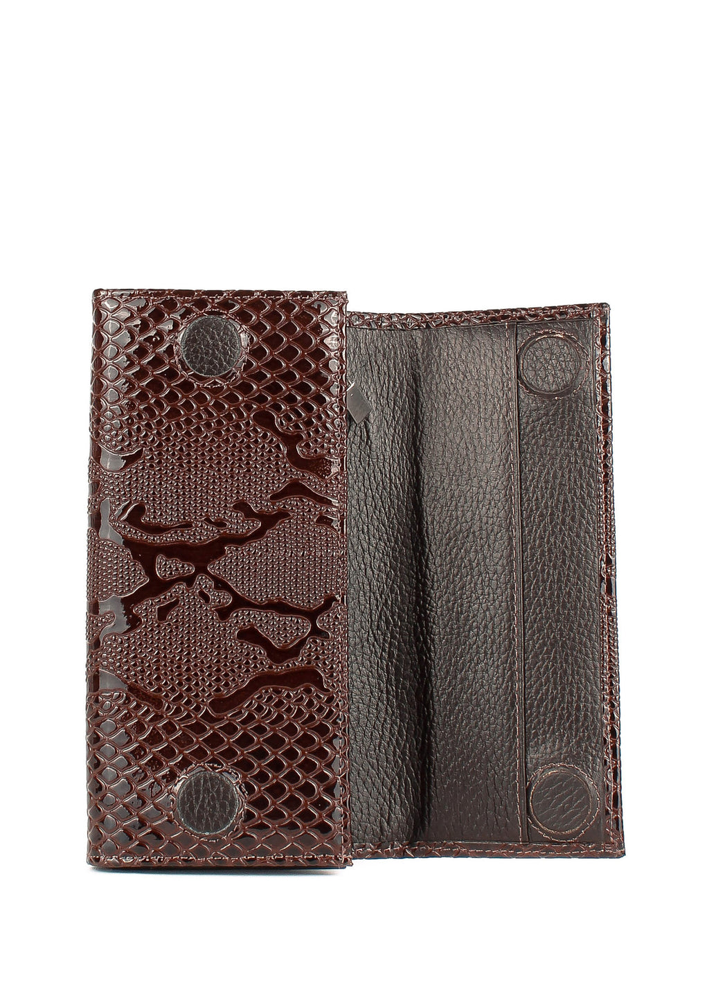 Cartera de piel italiana Marrón 1071-015