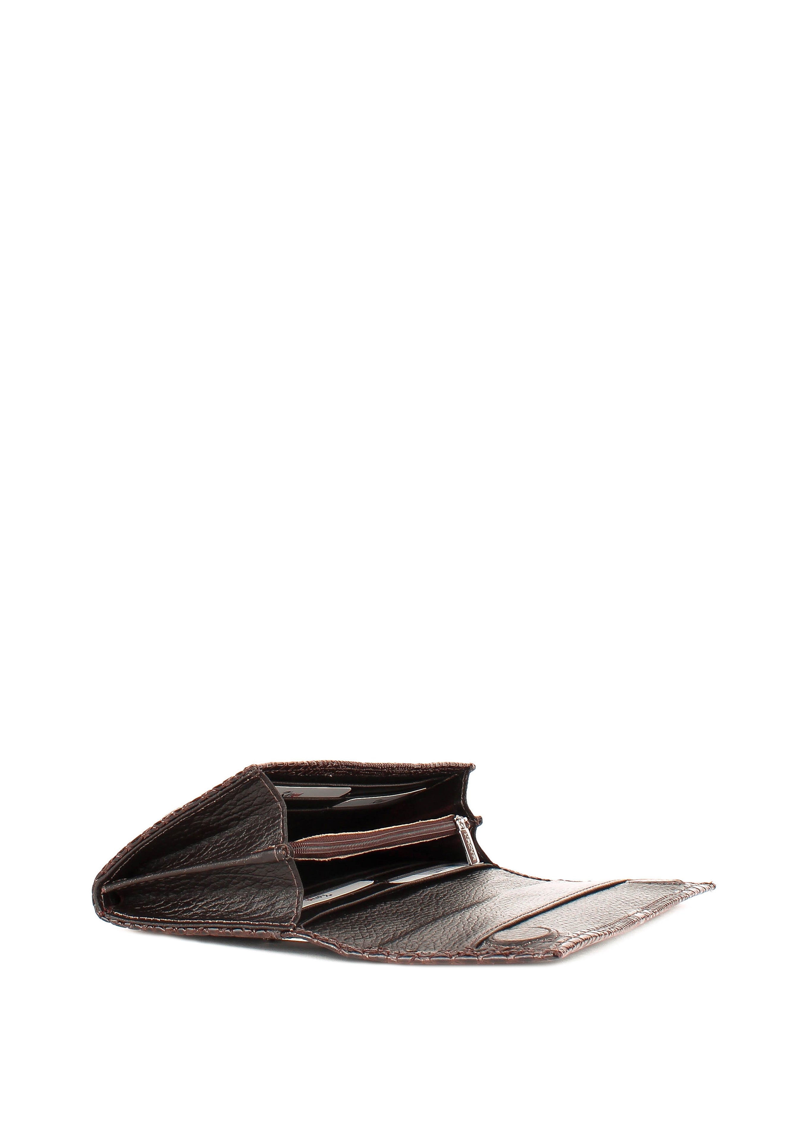 Cartera de piel italiana Marrón 1071-015