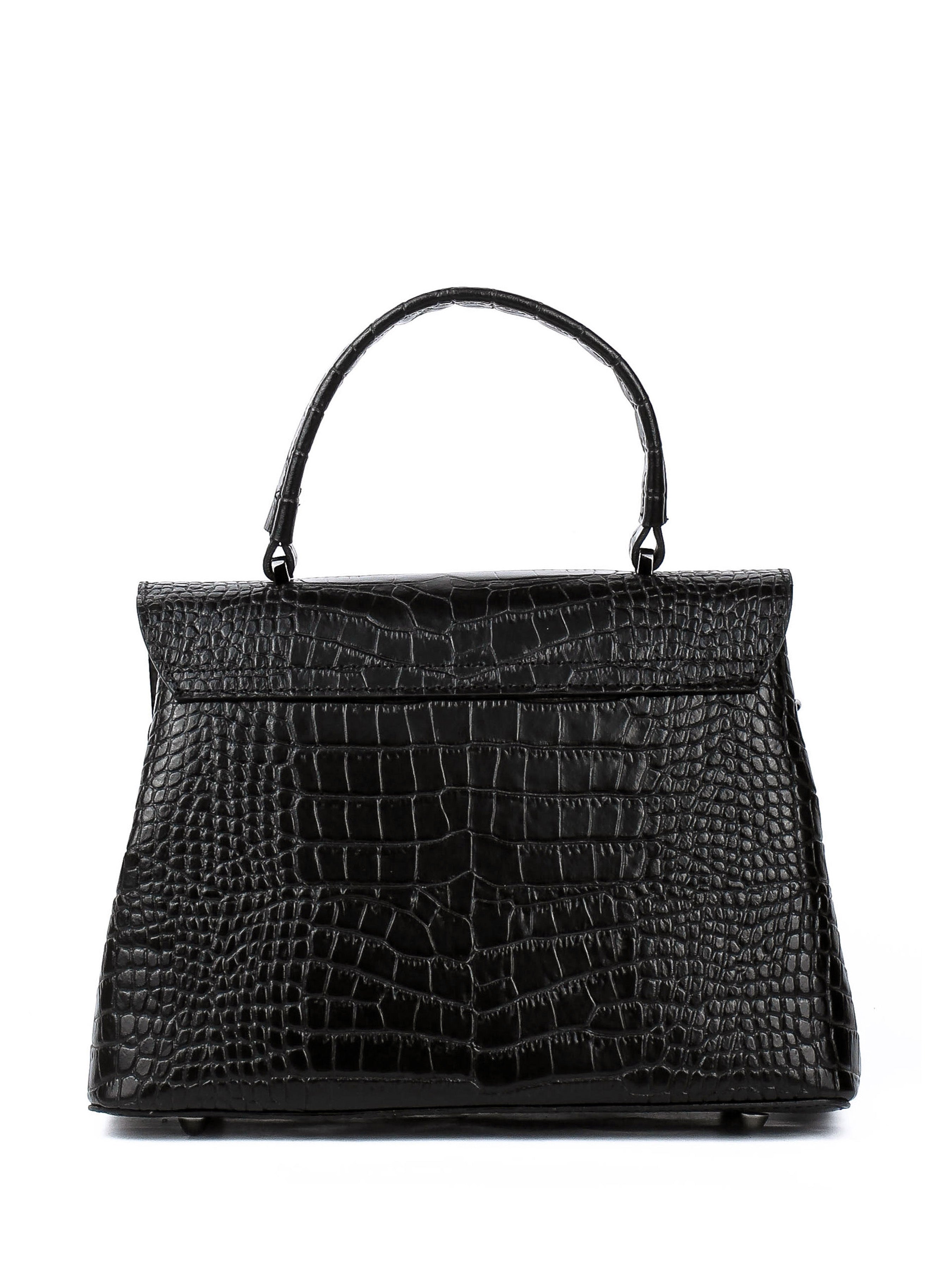 Bolso de mano de piel italiana STOCATTO Negro