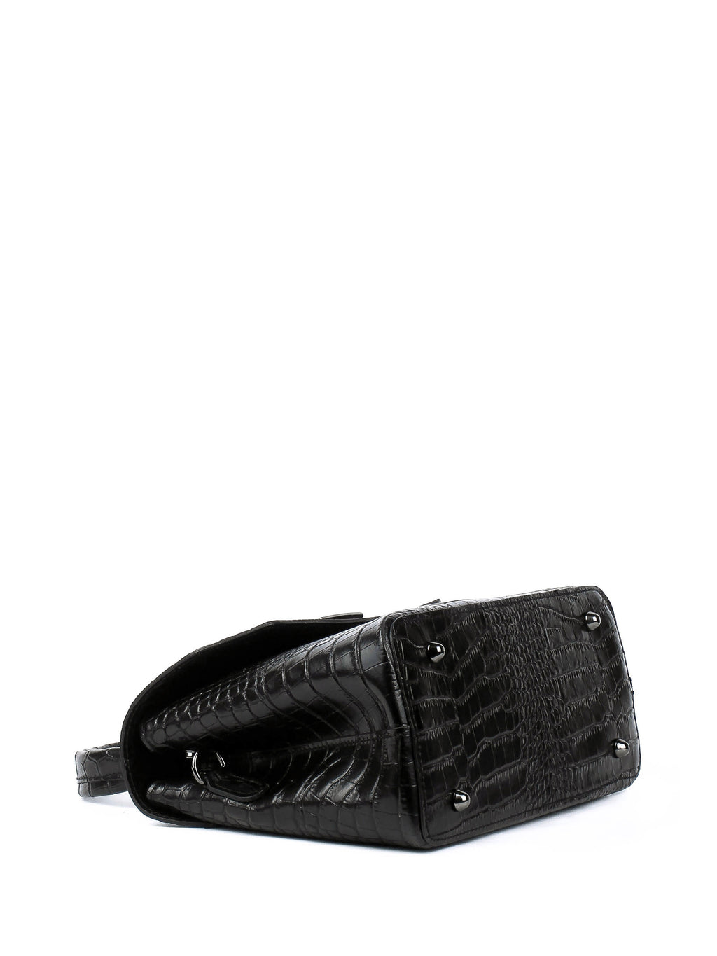 Bolso de mano de piel italiana STOCATTO Negro