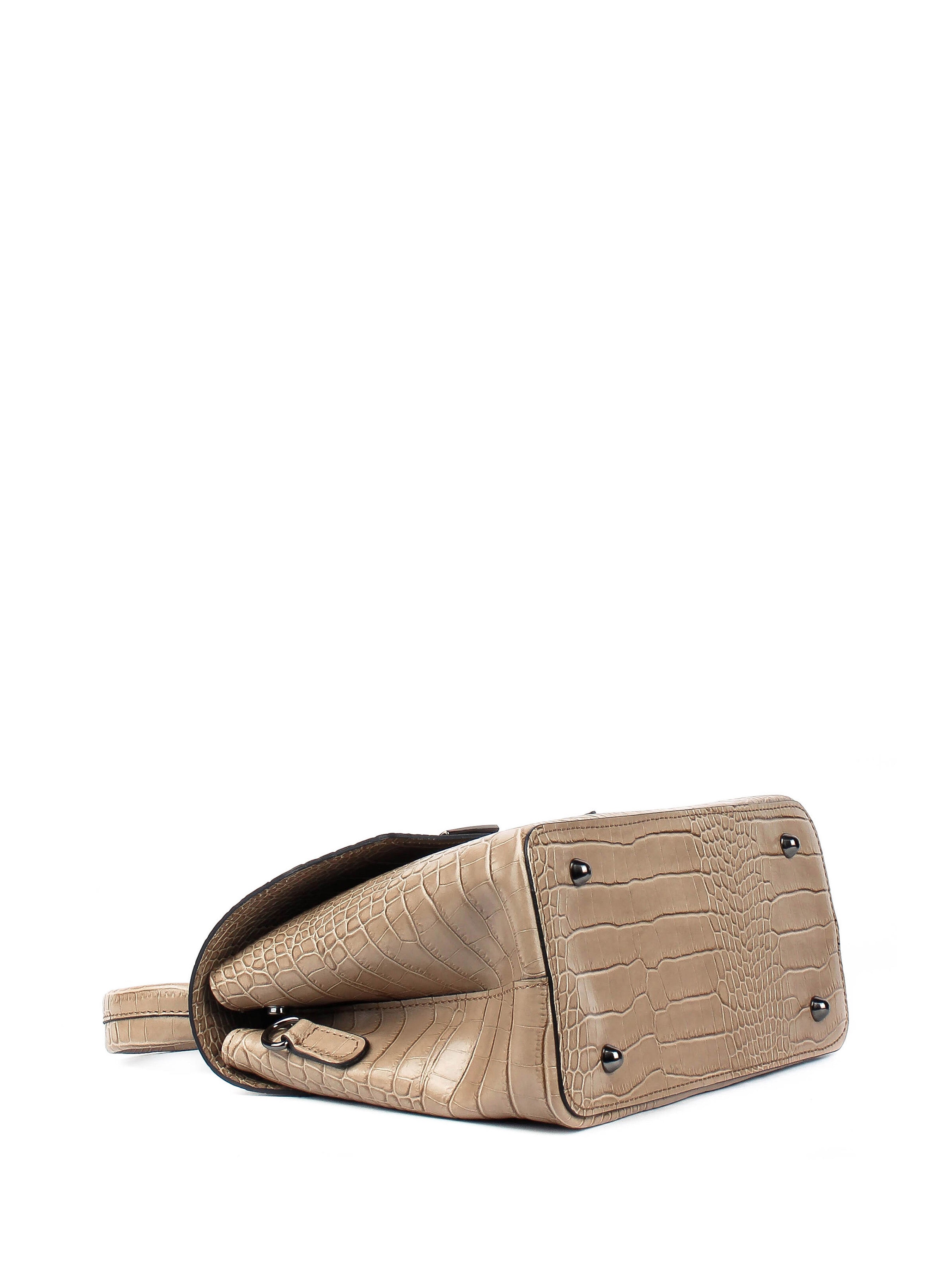 Bolso de mano de piel italiana STOCATTO Marrón