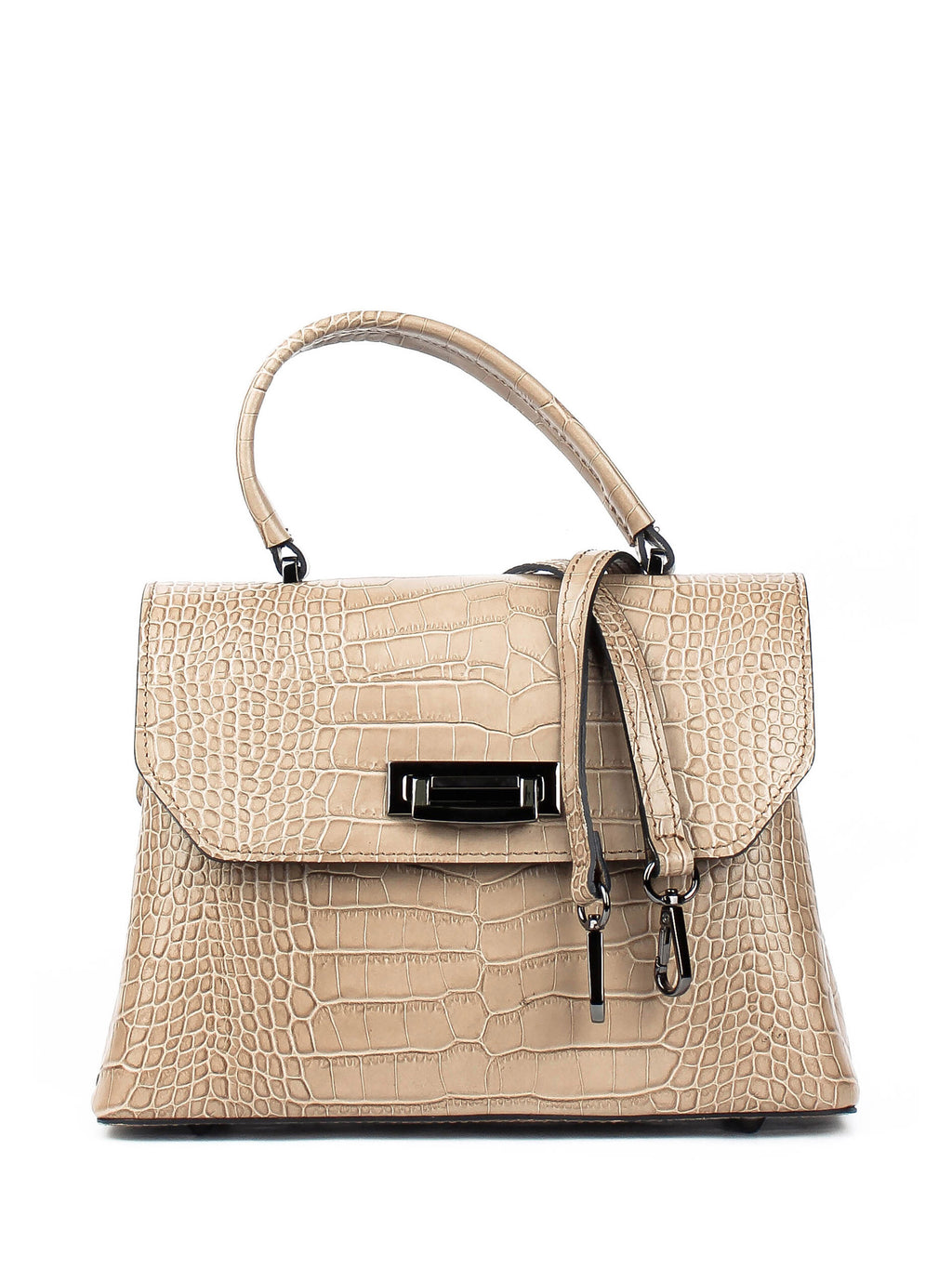 Bolso de mano de piel italiana STOCATTO Marrón