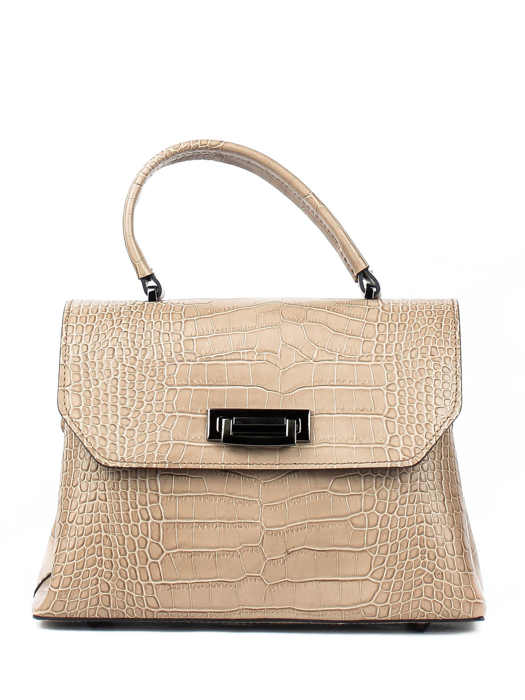 Bolso de mano de piel italiana STOCATTO Marrón