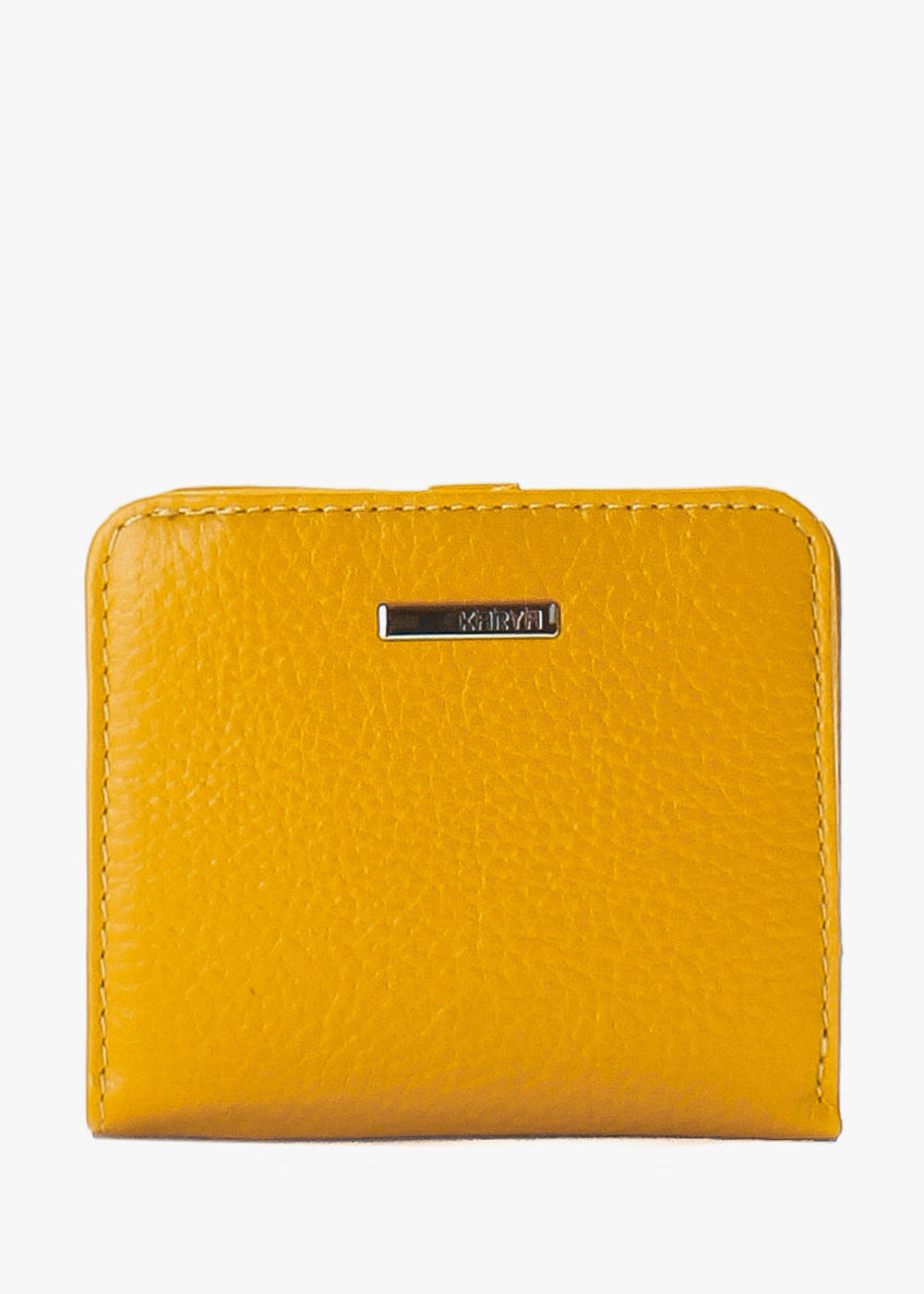 Cartera de piel italiana Amarillo 1208-56