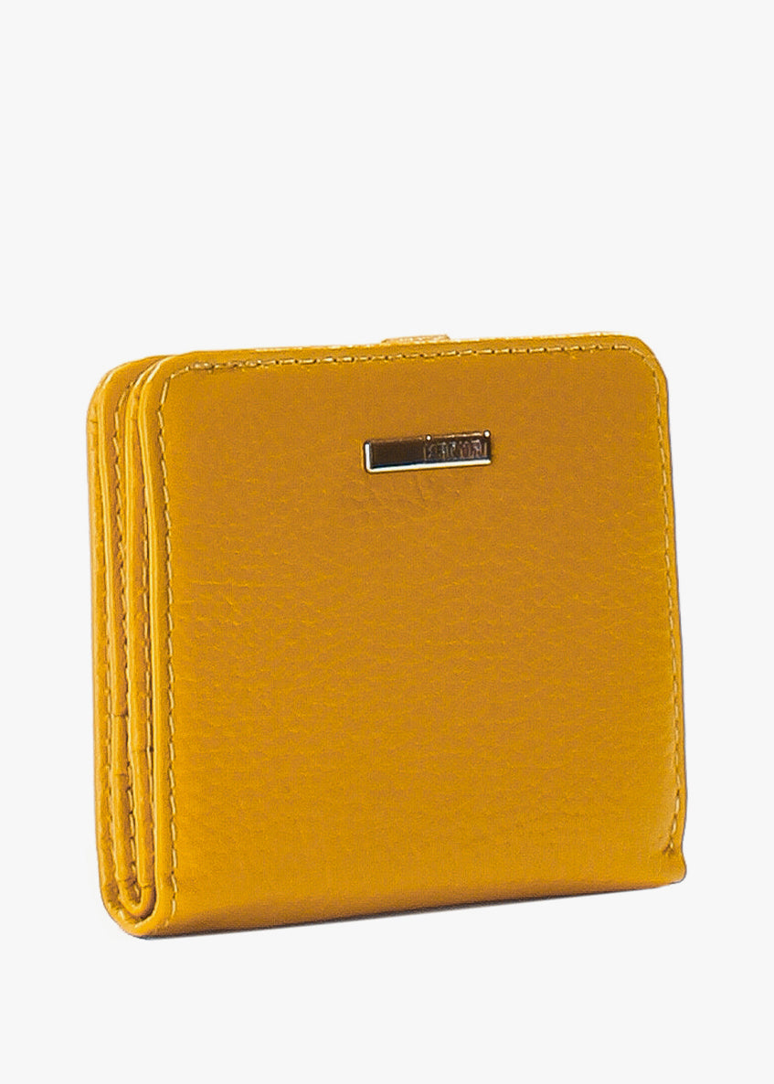 Cartera de piel italiana Amarillo 1208-56