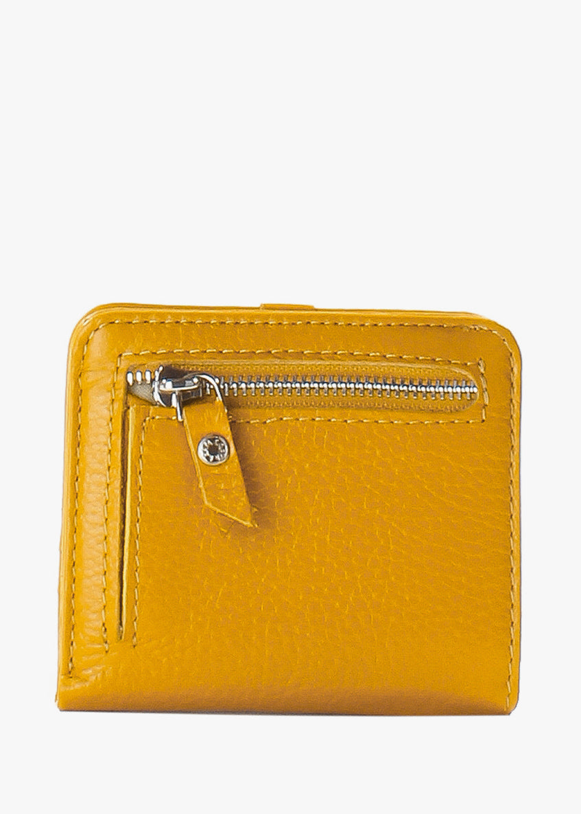 Cartera de piel italiana Amarillo 1208-56