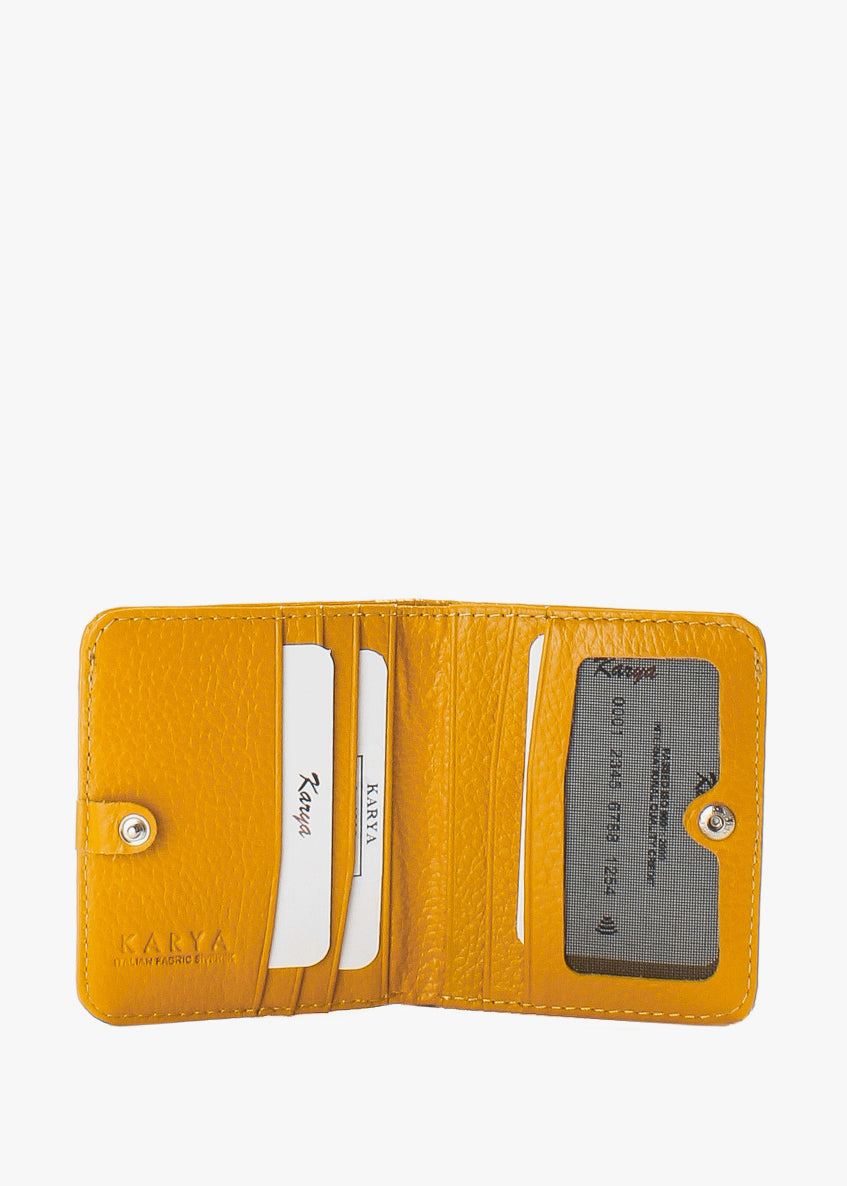 Cartera de piel italiana Amarillo 1208-56