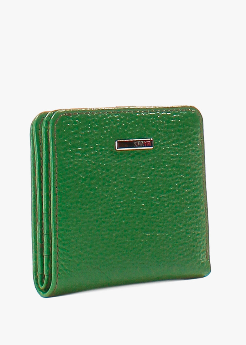 Cartera de piel italiana Verde 1208-104