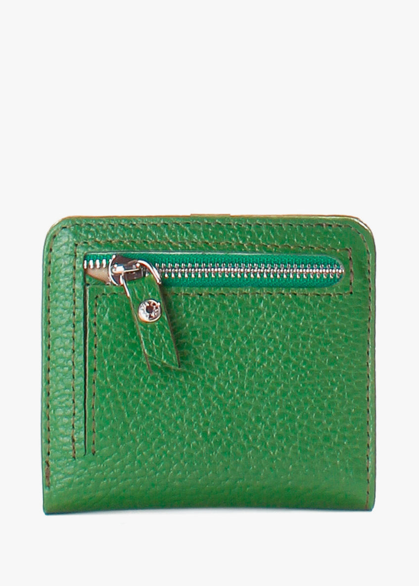 Cartera de piel italiana Verde 1208-104