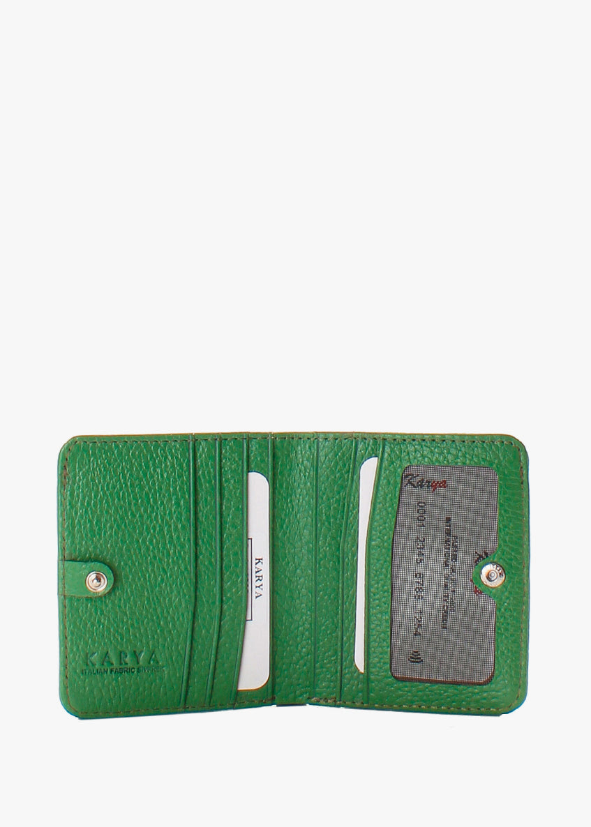 Cartera de piel italiana Verde 1208-104
