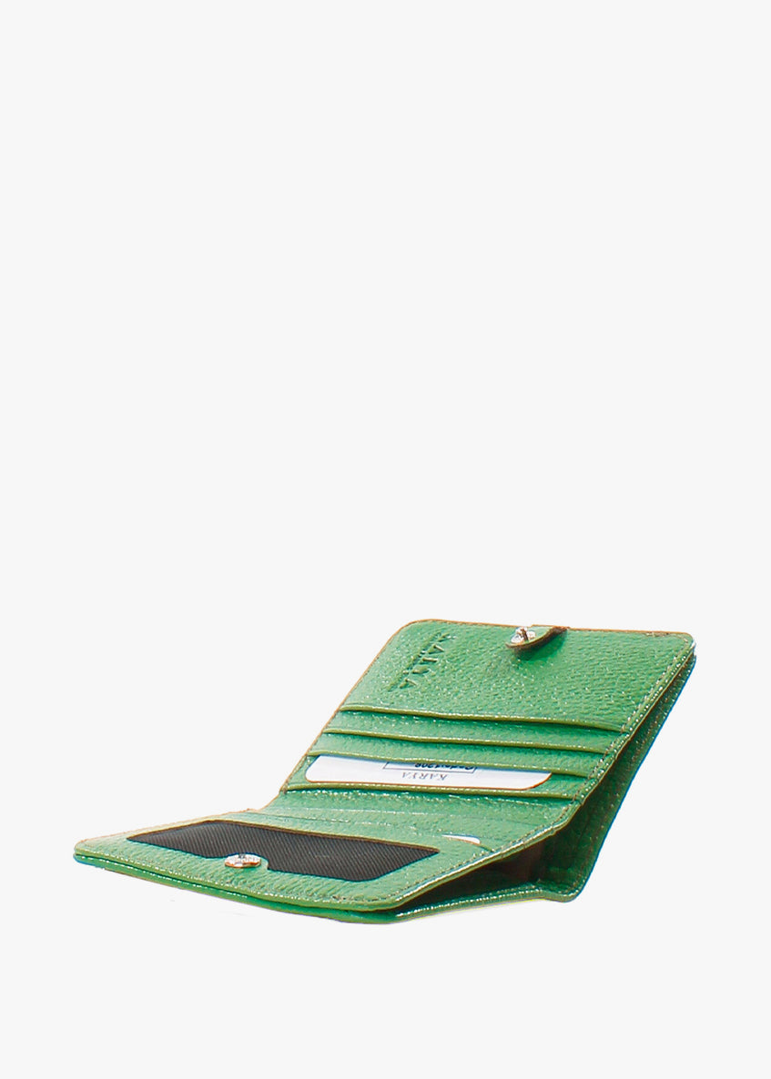 Cartera de piel italiana Verde 1208-104