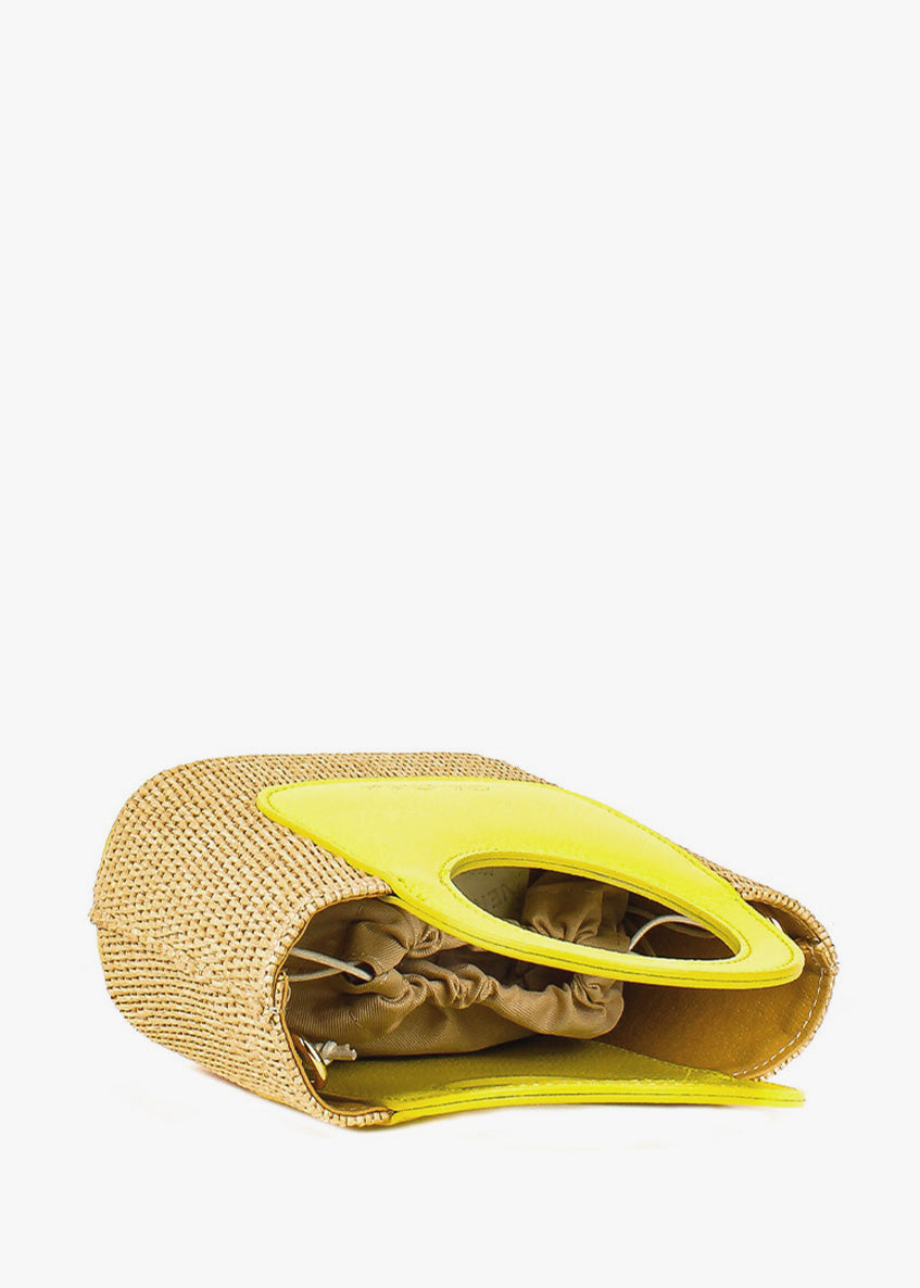 Bolso de mano de piel italiana Amarillo 5454-1511-32