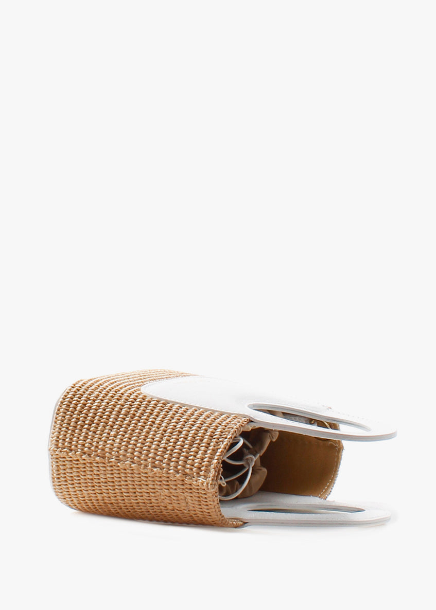 Bolso de mano de piel italiana Blanco 5454-1611-32