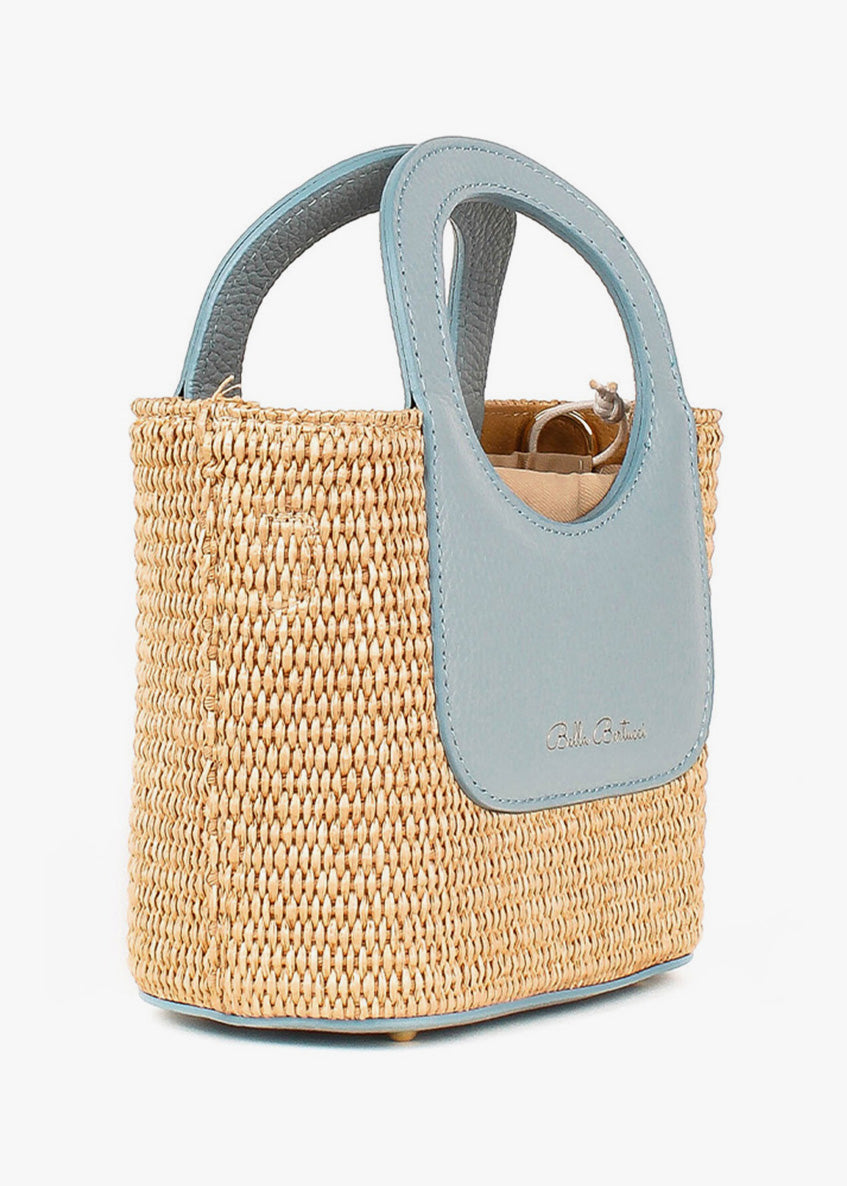 Bolso de mano de piel italiana Блакитний 5454-1711-32