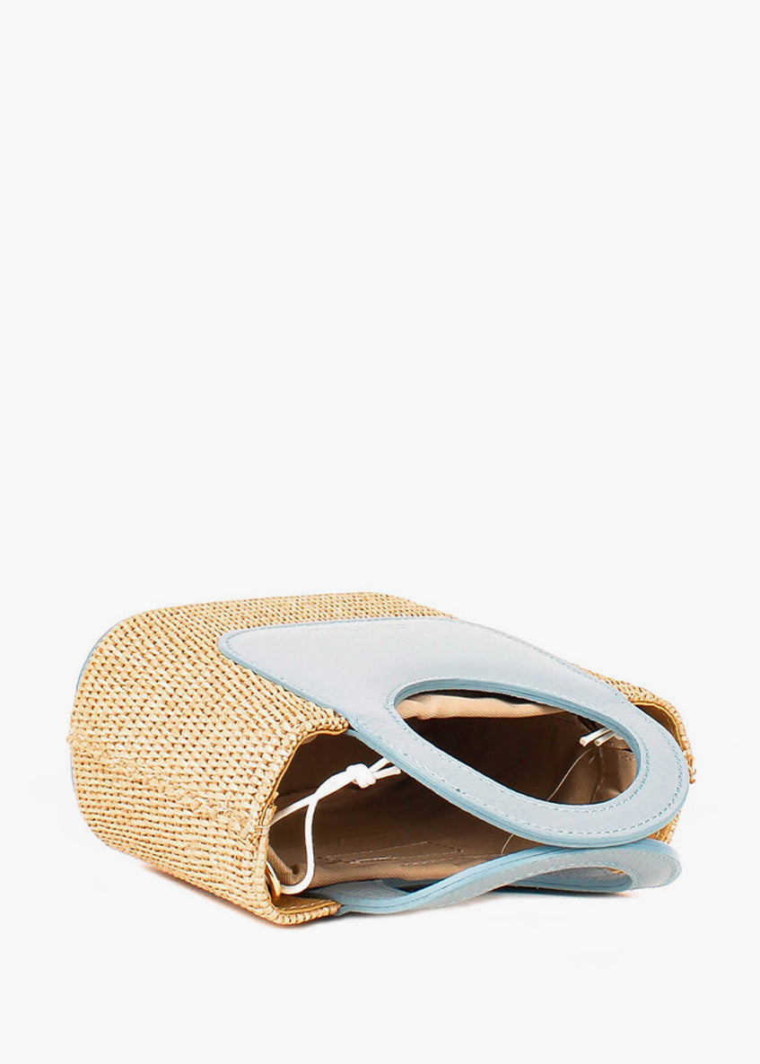 Bolso de mano de piel italiana Блакитний 5454-1711-32