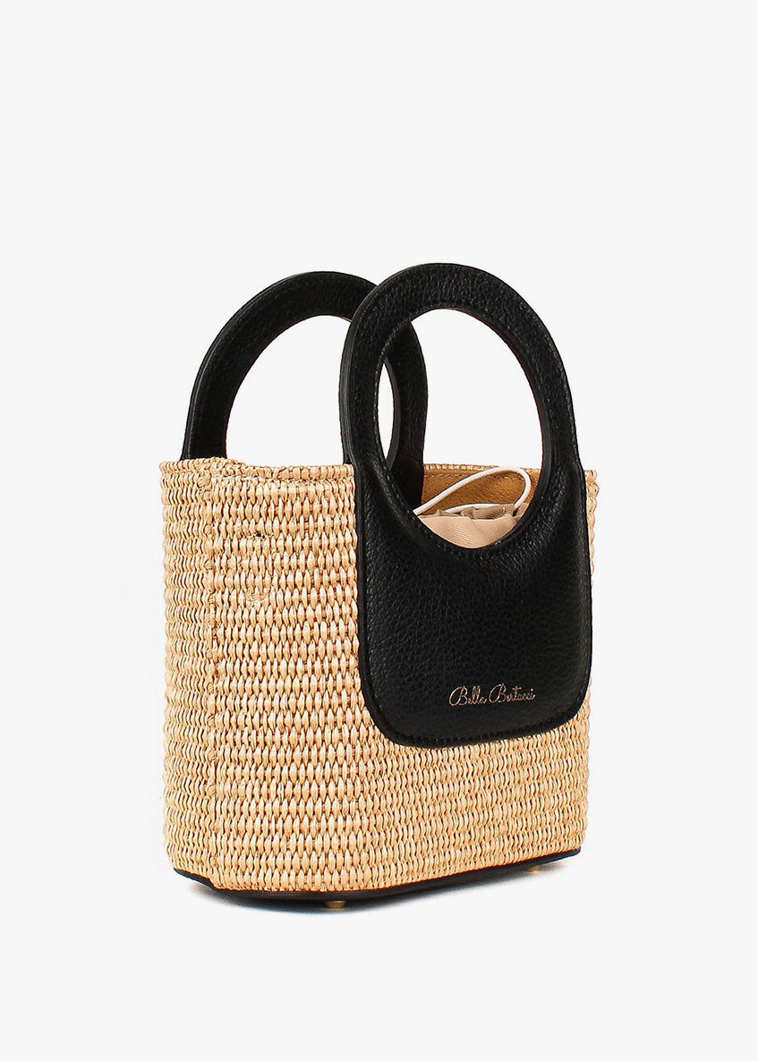 Bolso de mano de piel italiana Negro 5454-0511-32