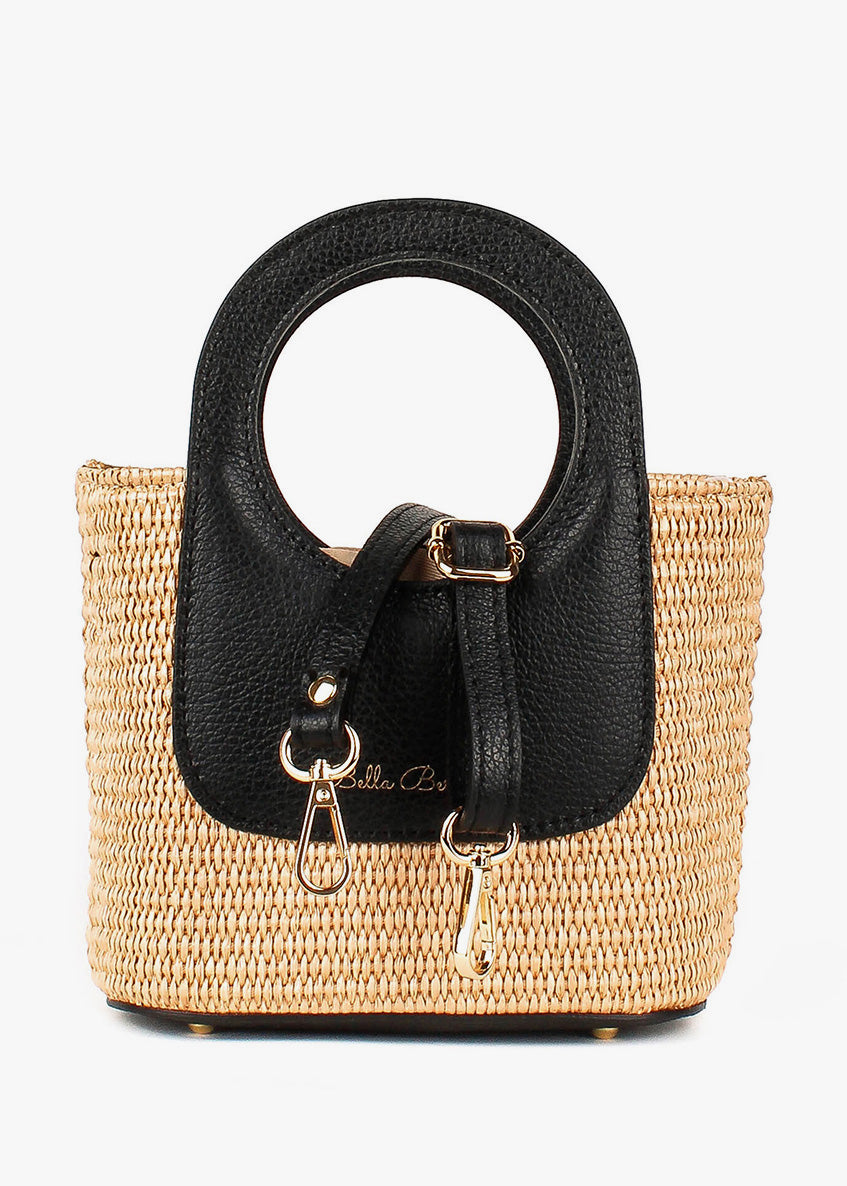 Bolso de mano de piel italiana Negro 5454-0511-32