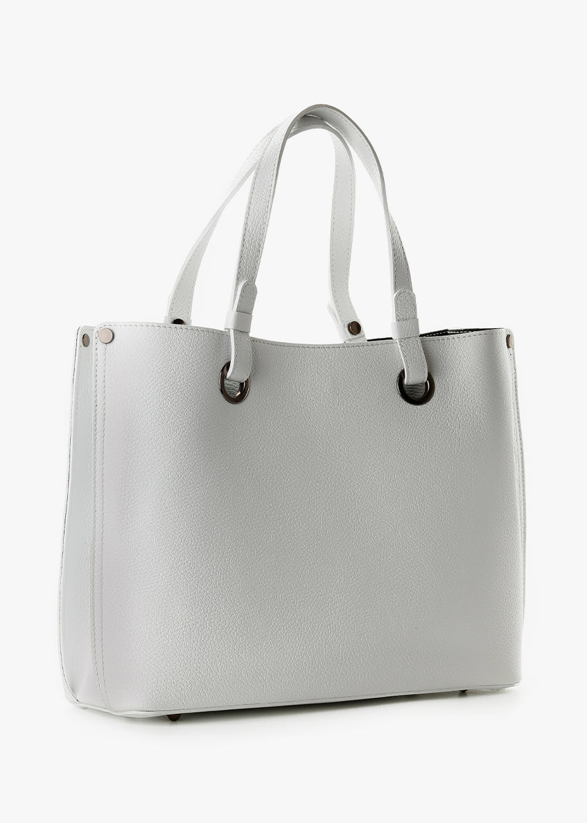 Bolso Tote de piel italiana Blanco 7227-16-32