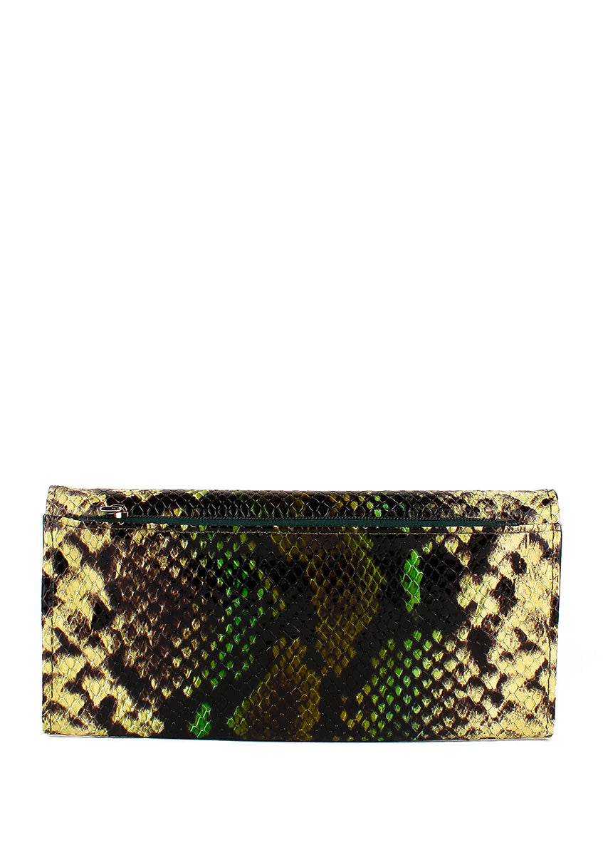 Cartera de piel italiana Verde 1101-539