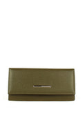 Cartera de piel italiana Verde 1101-084