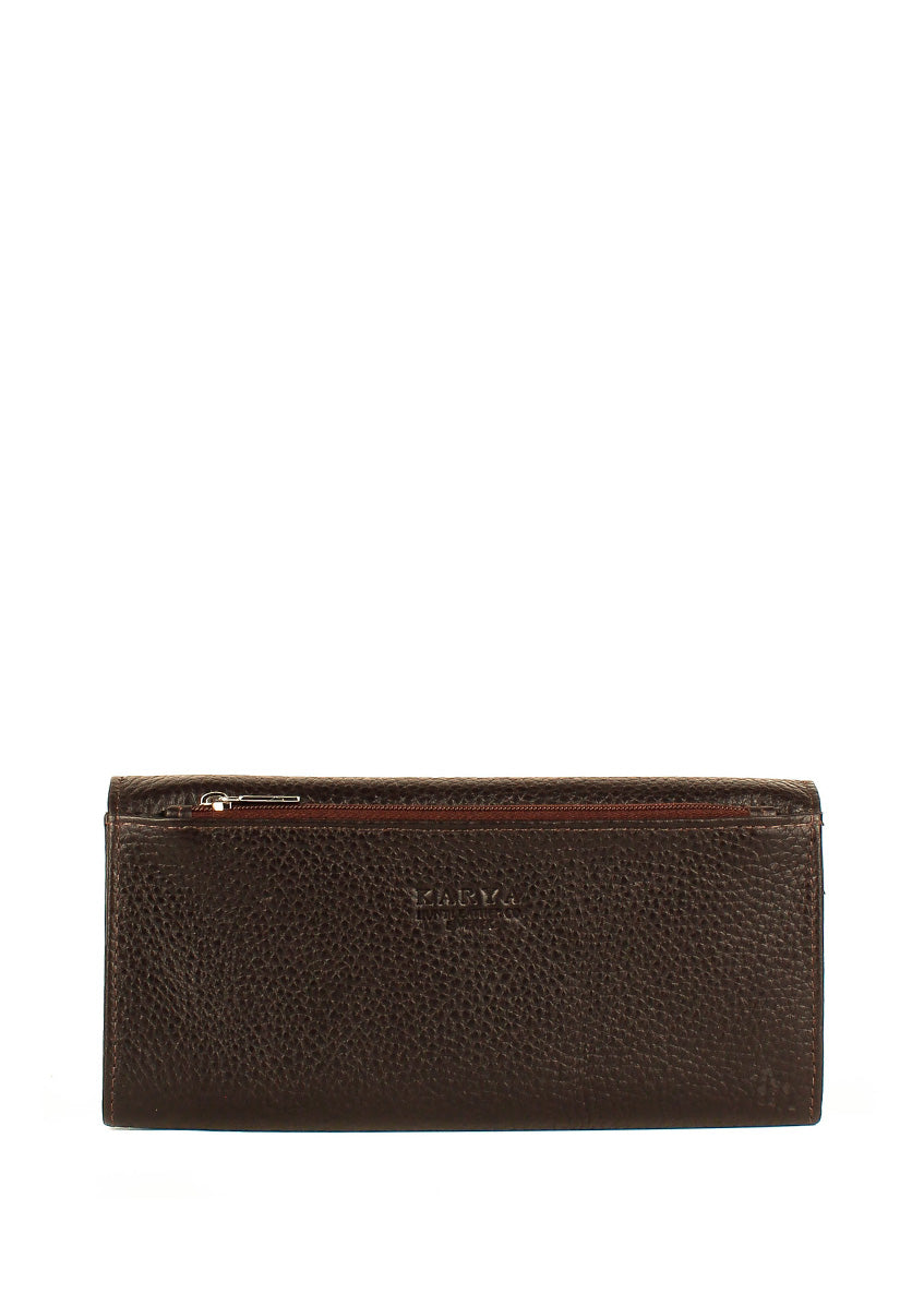 Cartera de piel italiana Marrón 1101-39