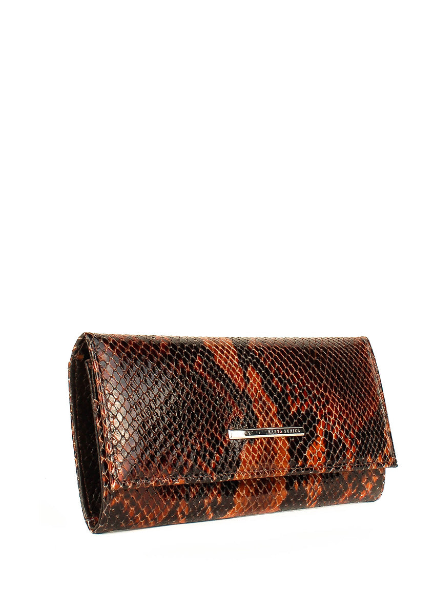 Cartera de piel italiana Marrón 1101-512