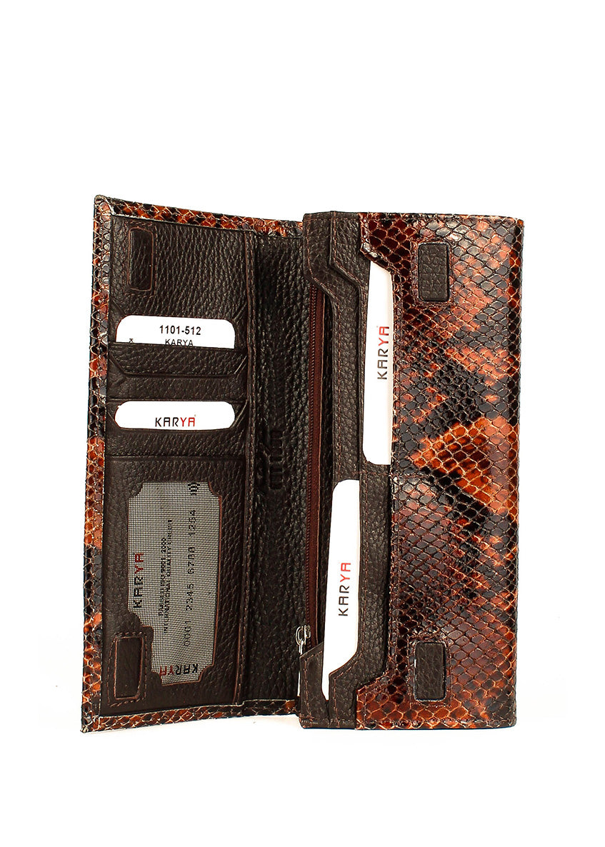 Cartera de piel italiana Marrón 1101-512