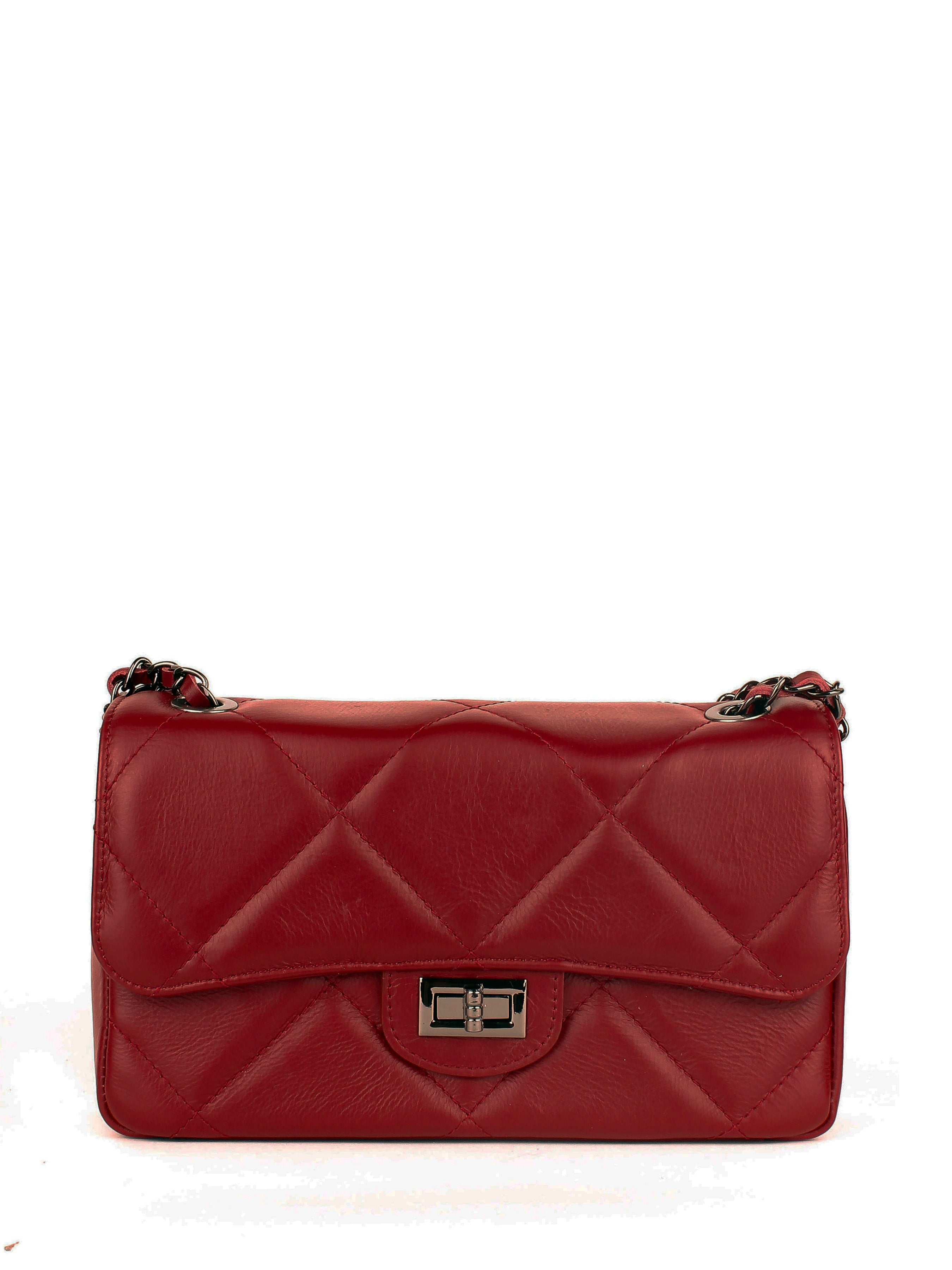 Bandolera de piel italiana Burgoña 1008-12-37