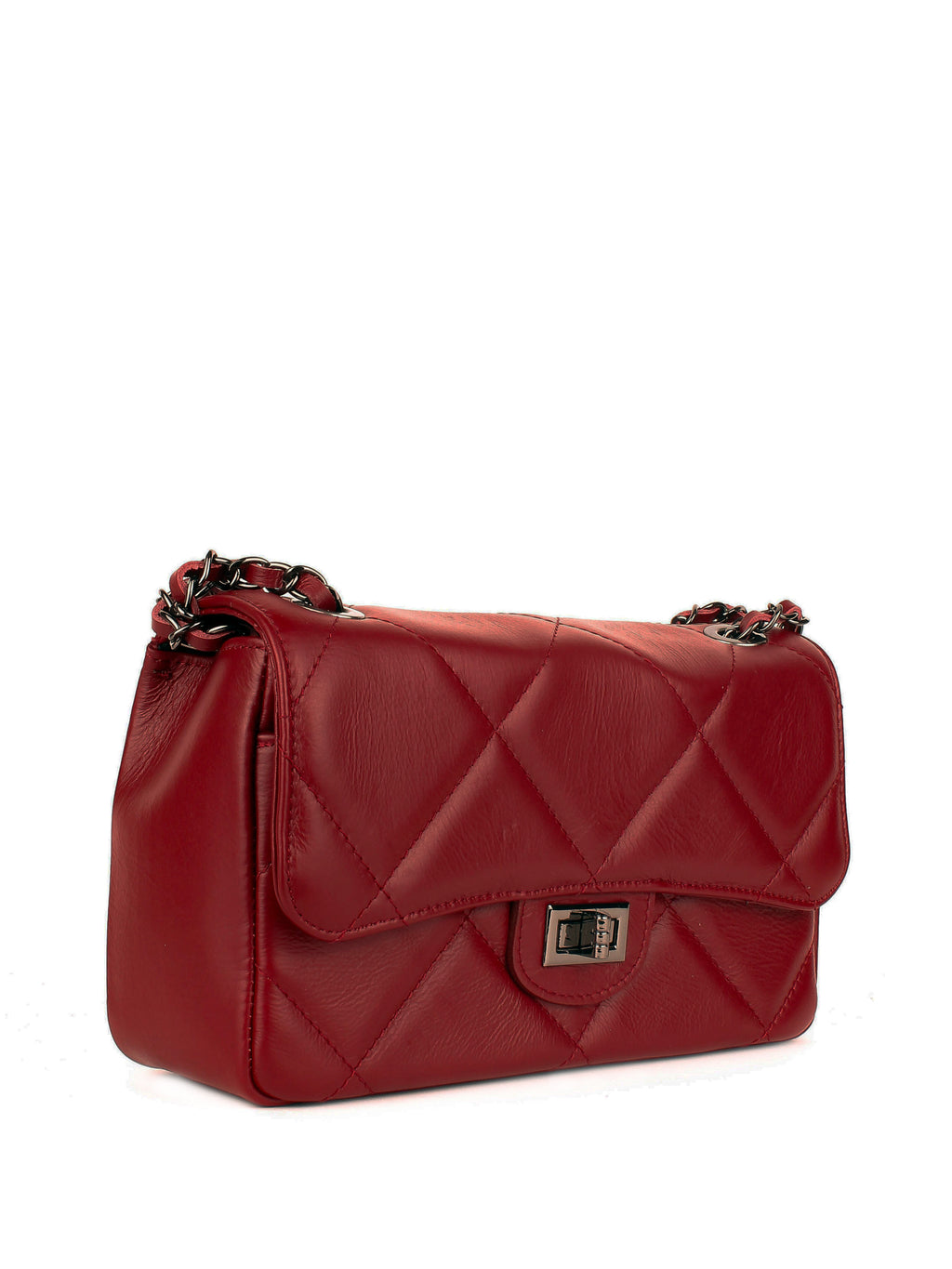 Bandolera de piel italiana Burgoña 1008-12-37