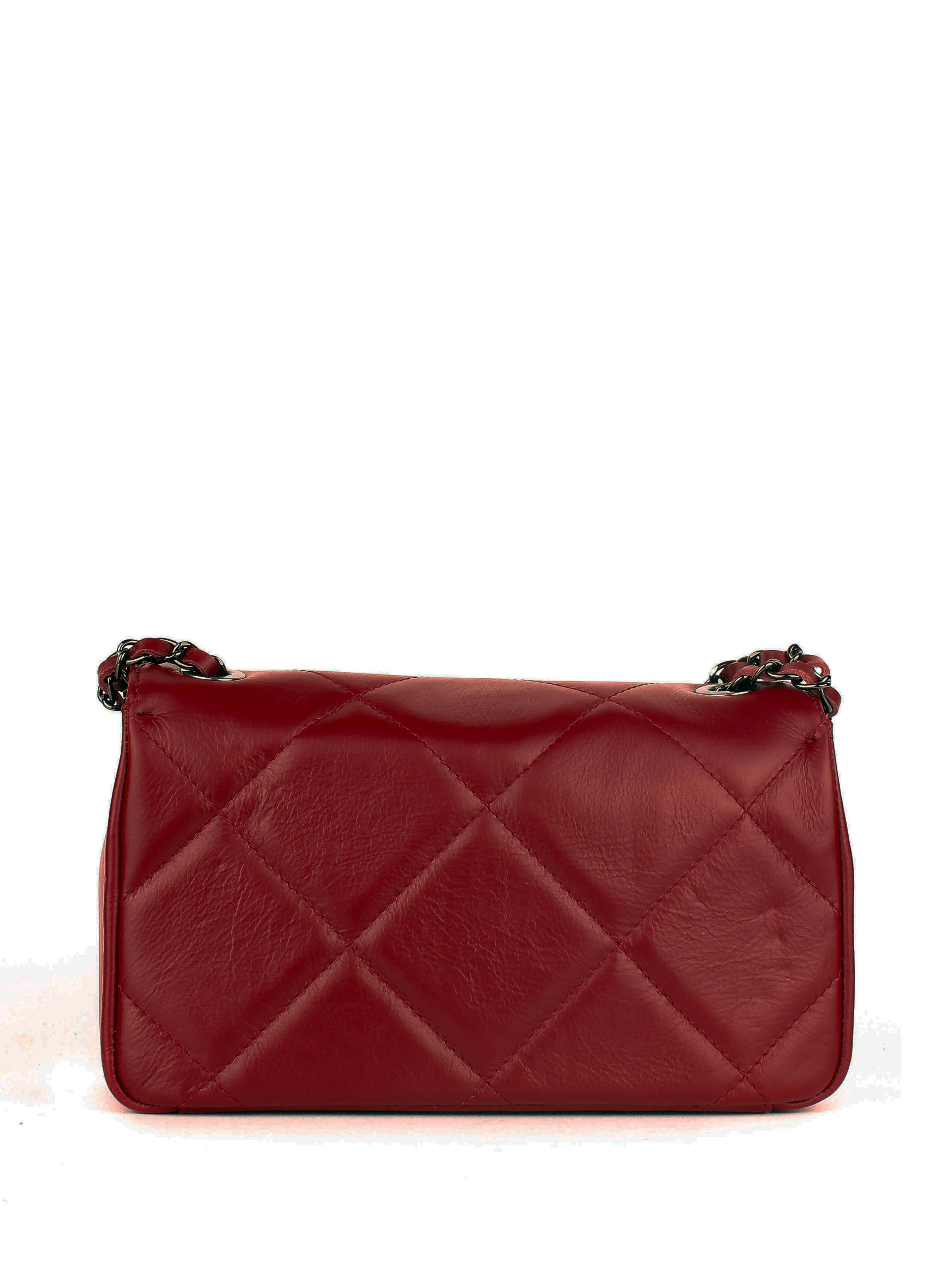 Bandolera de piel italiana Burgoña 1008-12-37