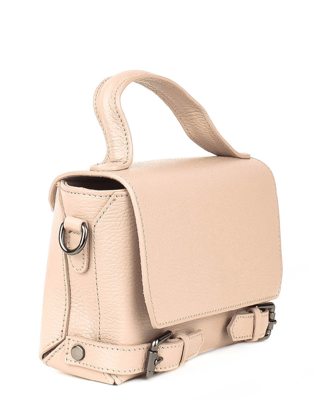 Bolso de mano de piel italiana Gris 4334-52-32