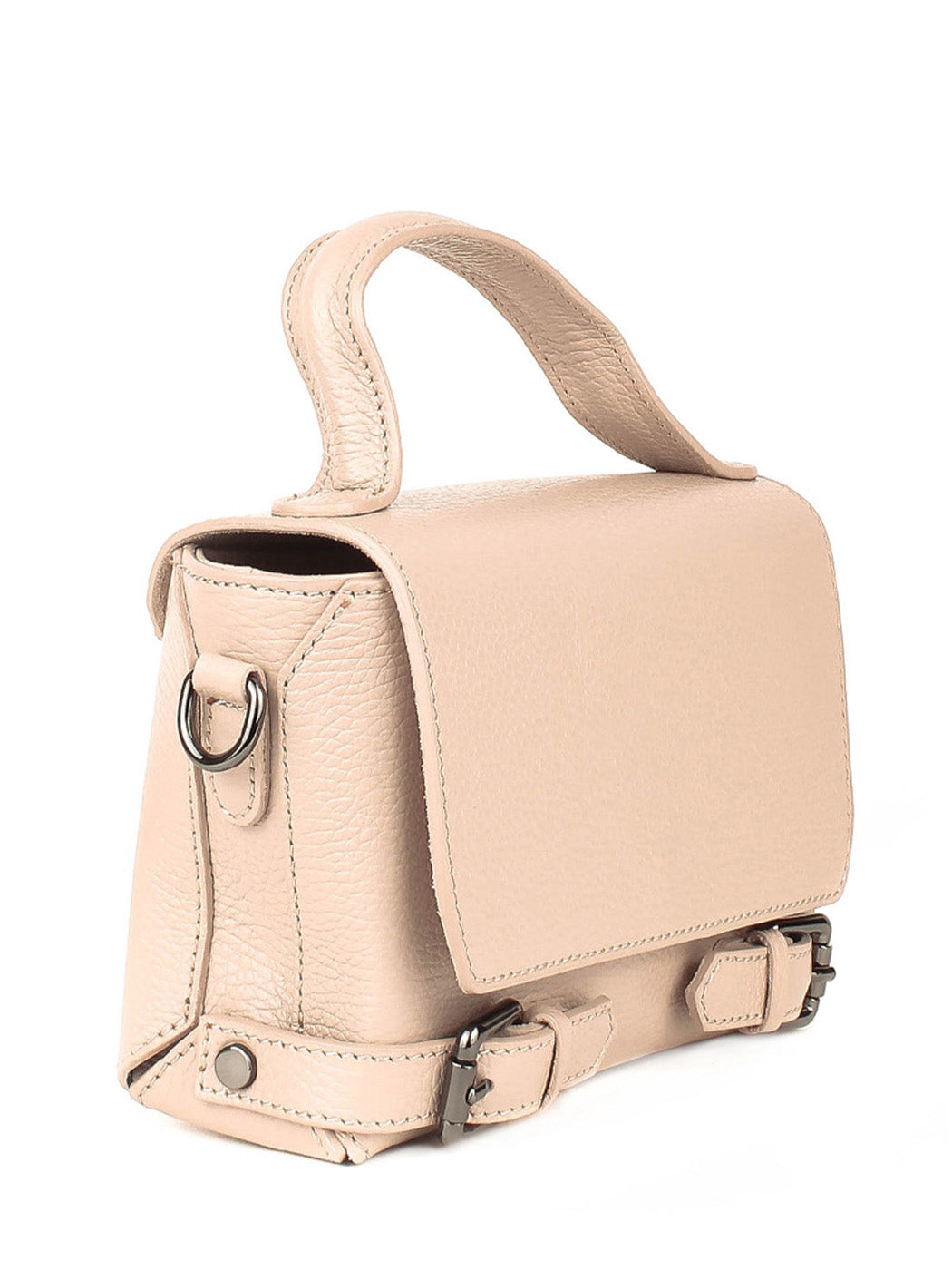 Bolso de mano de piel italiana Gris 4334-52-32