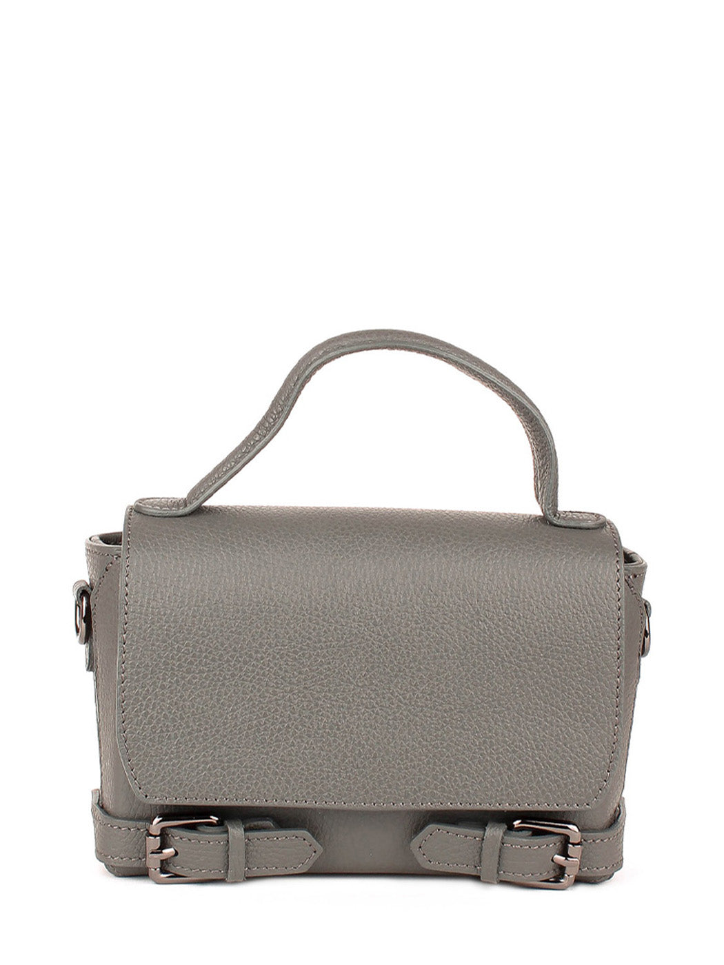 Bolso de mano de piel italiana Gris 4334-27-32