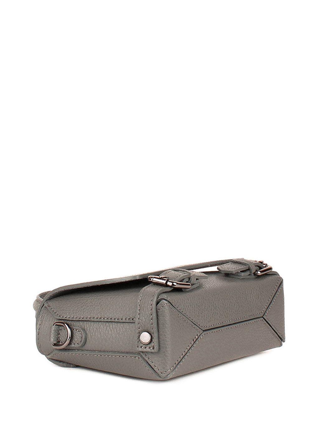 Bolso de mano de piel italiana Gris 4334-27-32